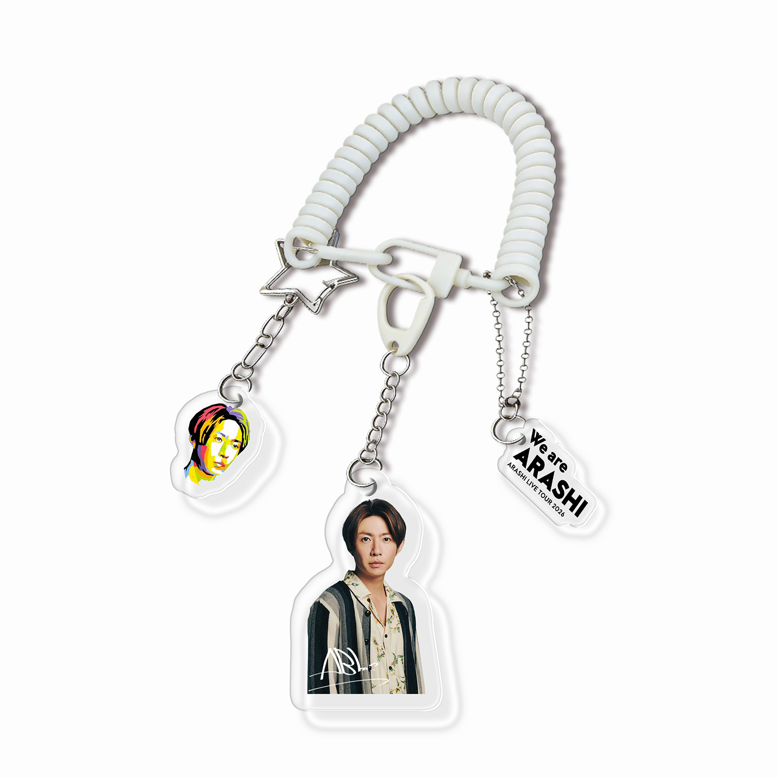 個人 ビジュアルアクリルキーホルダー コイルストラップ 【嵐ARASHI】