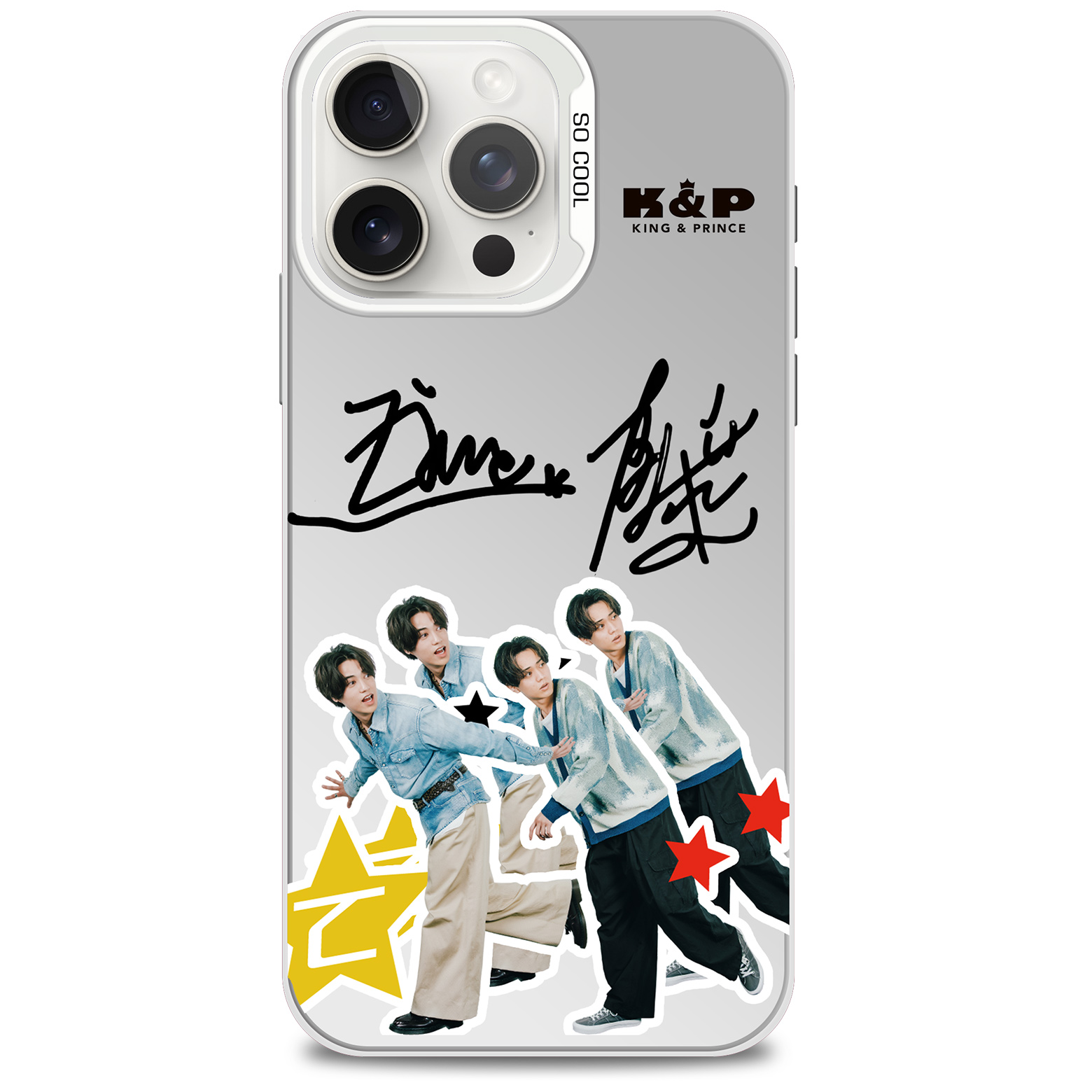 レーザーグラデーションスマートフォンケース-銀【‌KING&PRINCE】-B-YITOTO™推し活がもっと楽しくなる
