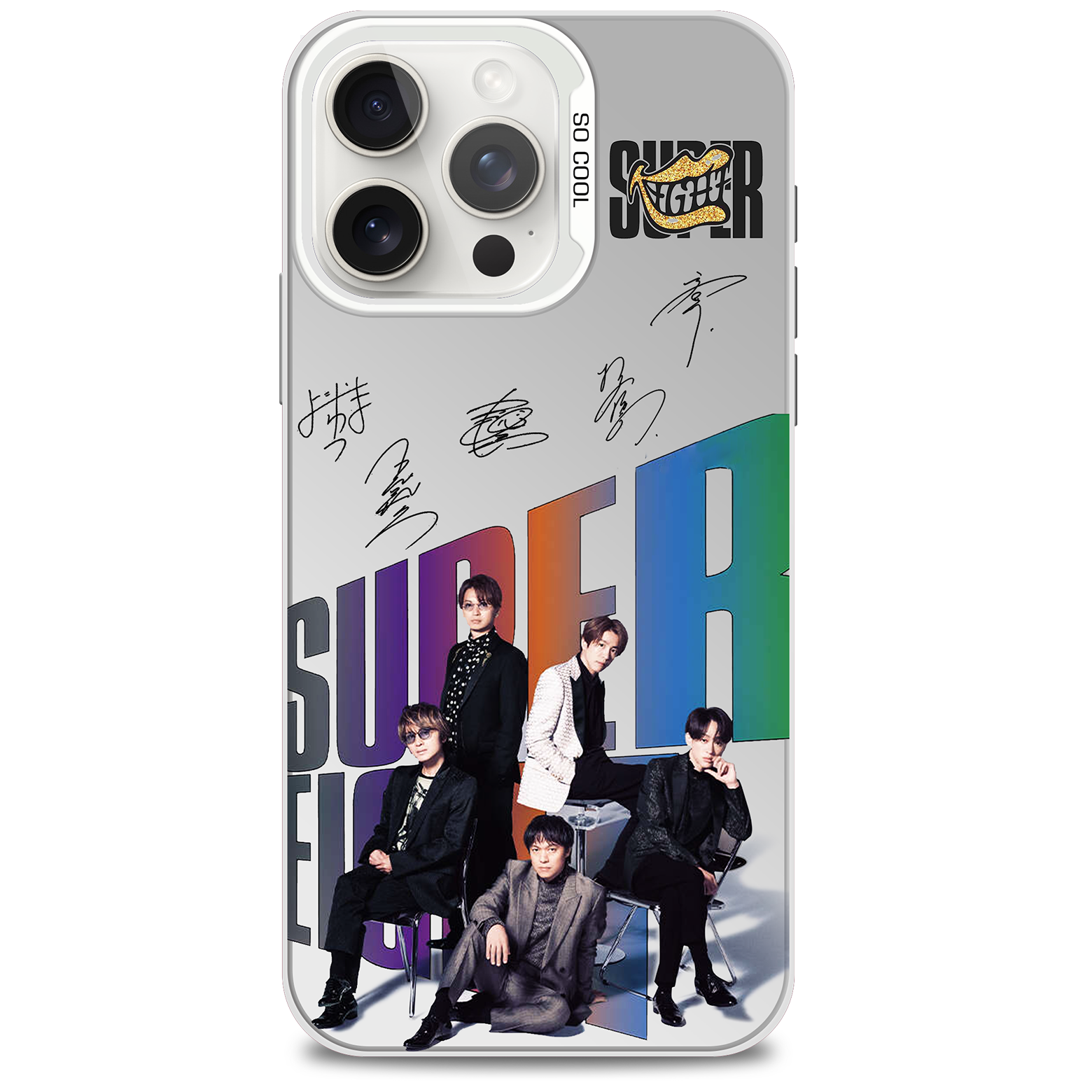 ミラースマホケース-銀【SUPEREIGHT】