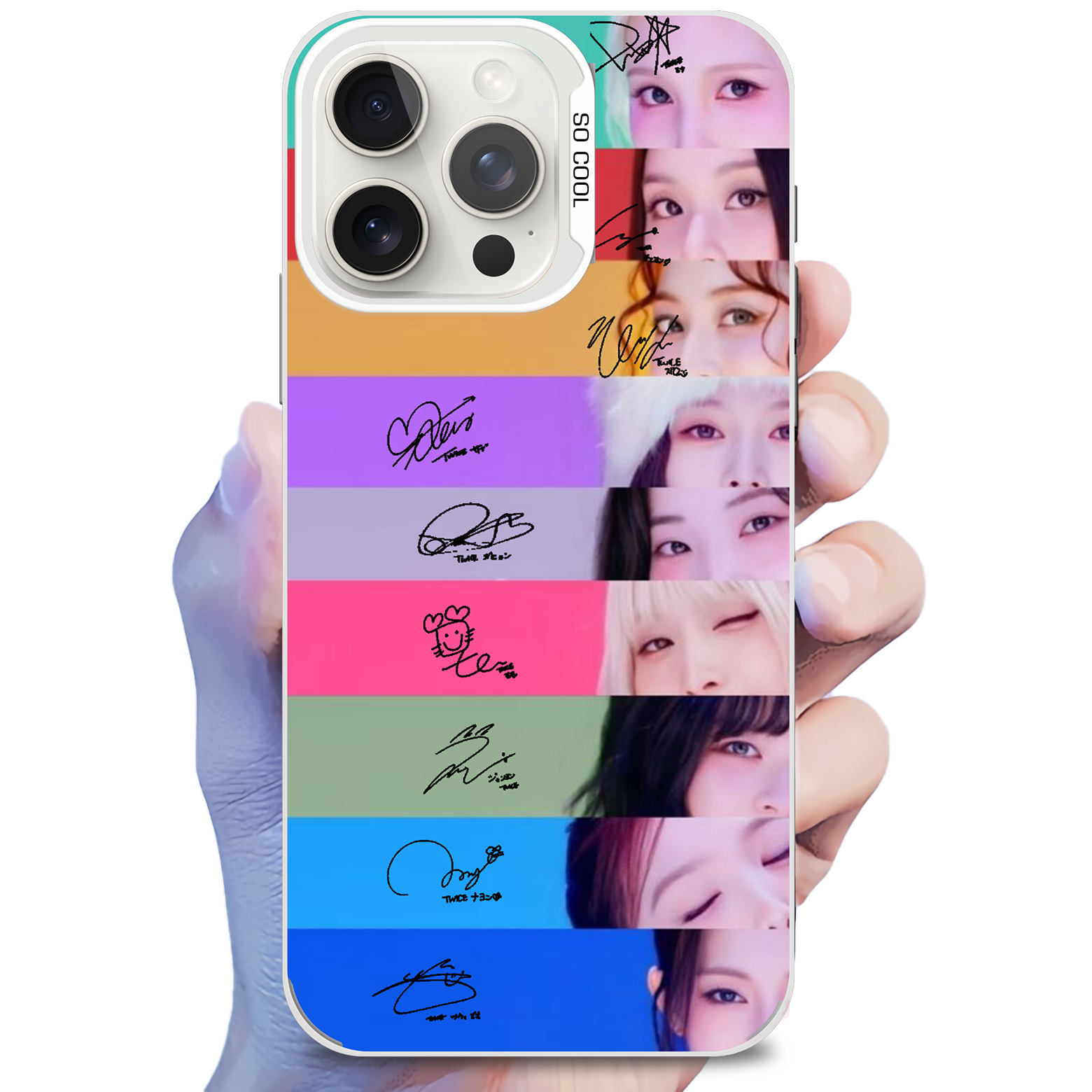 ミラースマホケース-銀【TWICE】