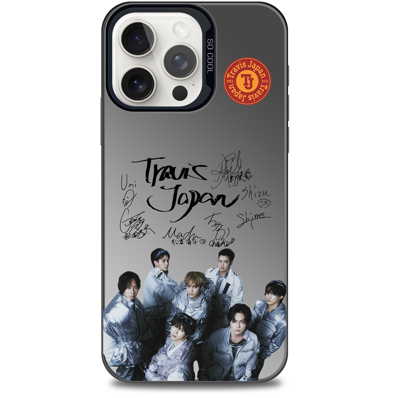 ミラースマホケース-黒【Travis Japan/Disco Baby】-B