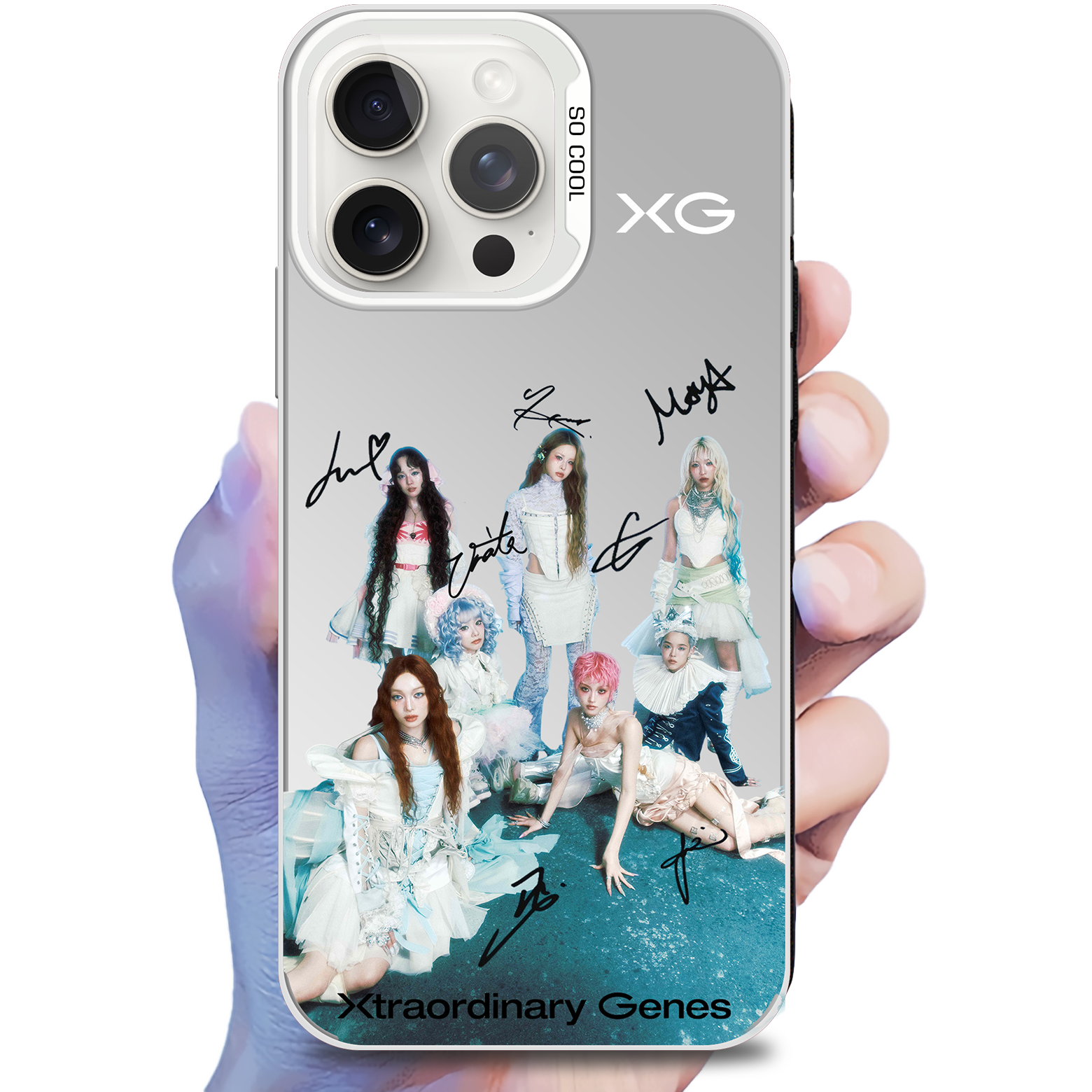 ミラースマホケース-白【XG/THE CORE】