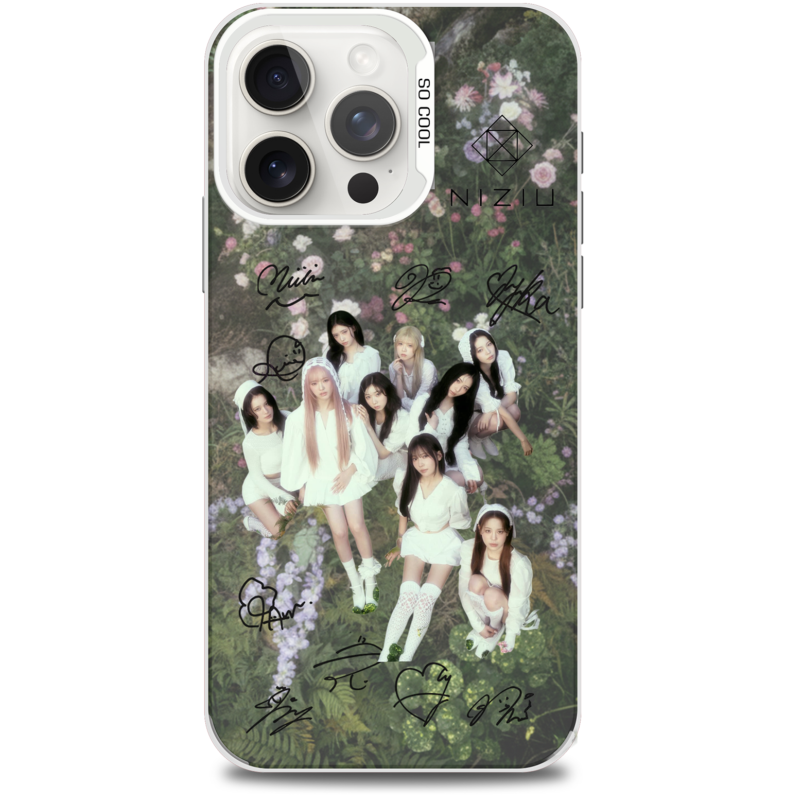 ミラースマホケース-銀【NiziU/♡Emotion】