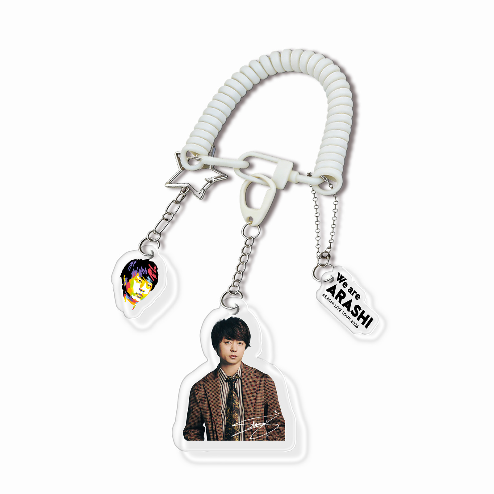 個人 ビジュアルアクリルキーホルダー コイルストラップ 【嵐ARASHI】