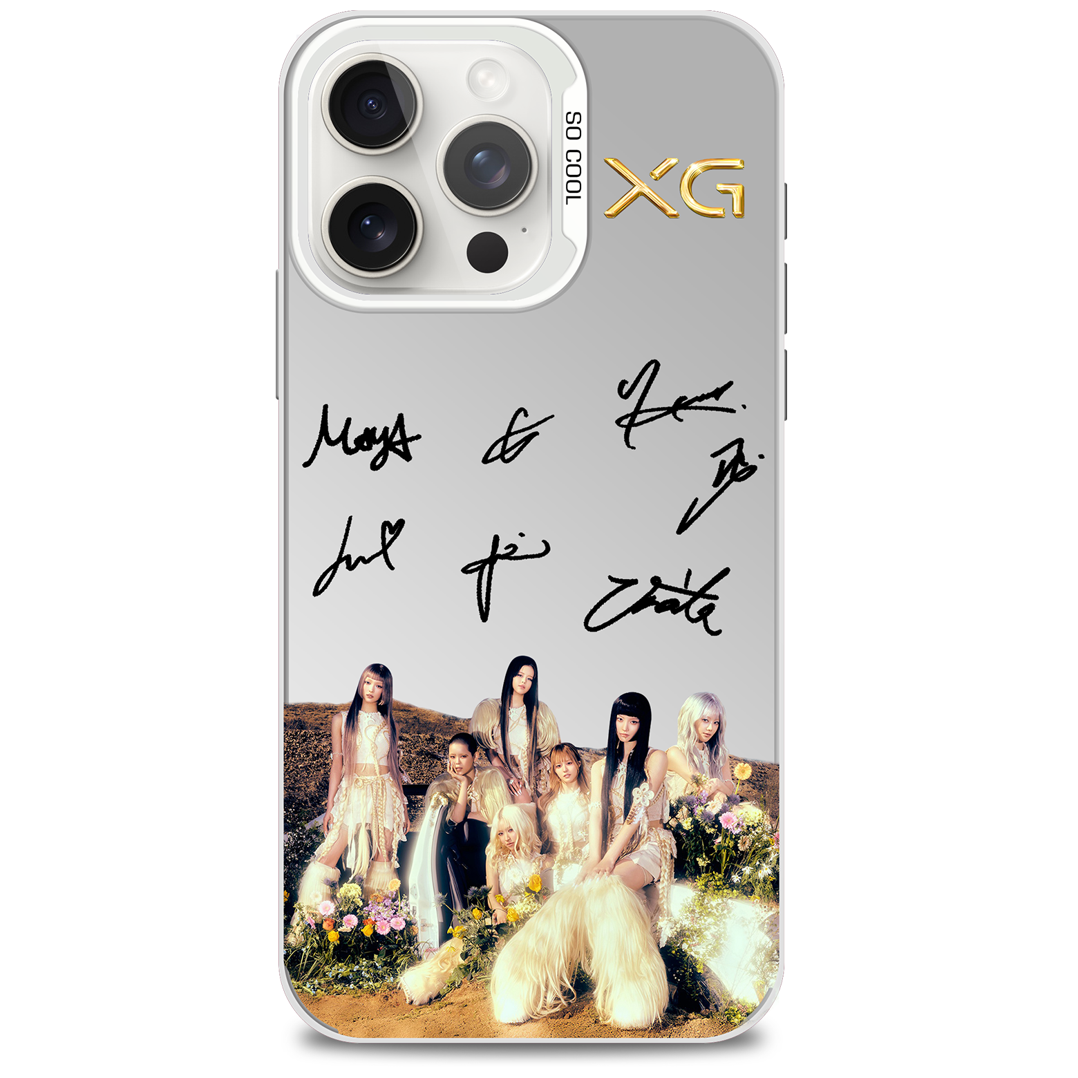 ミラースマホケース-銀【XG/GALA】