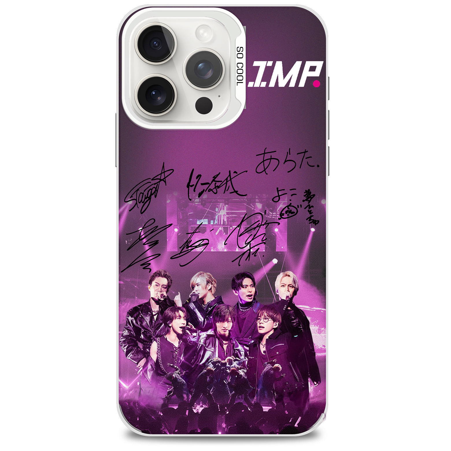 レーザーグラデーションスマートフォンケース-銀【IMP./MAGenter】