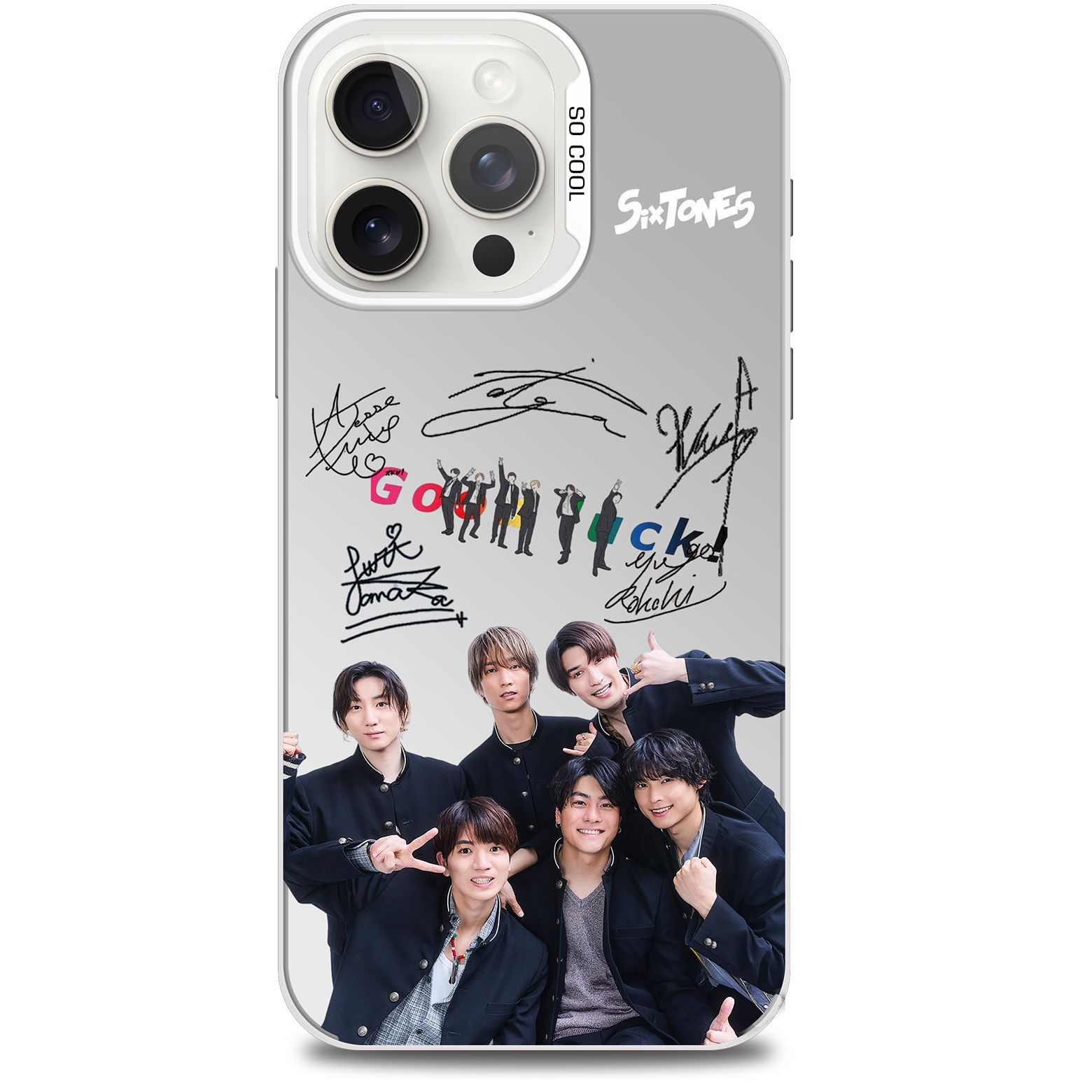 ミラースマホケース-銀【SixTONES】