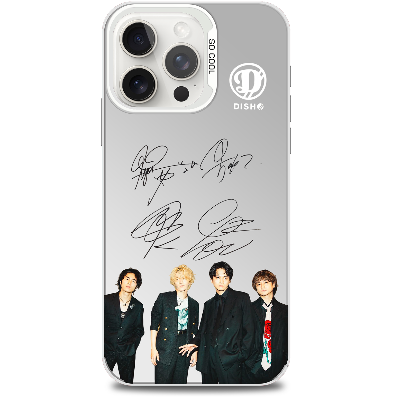 ミラースマホケース-銀【Dish//】