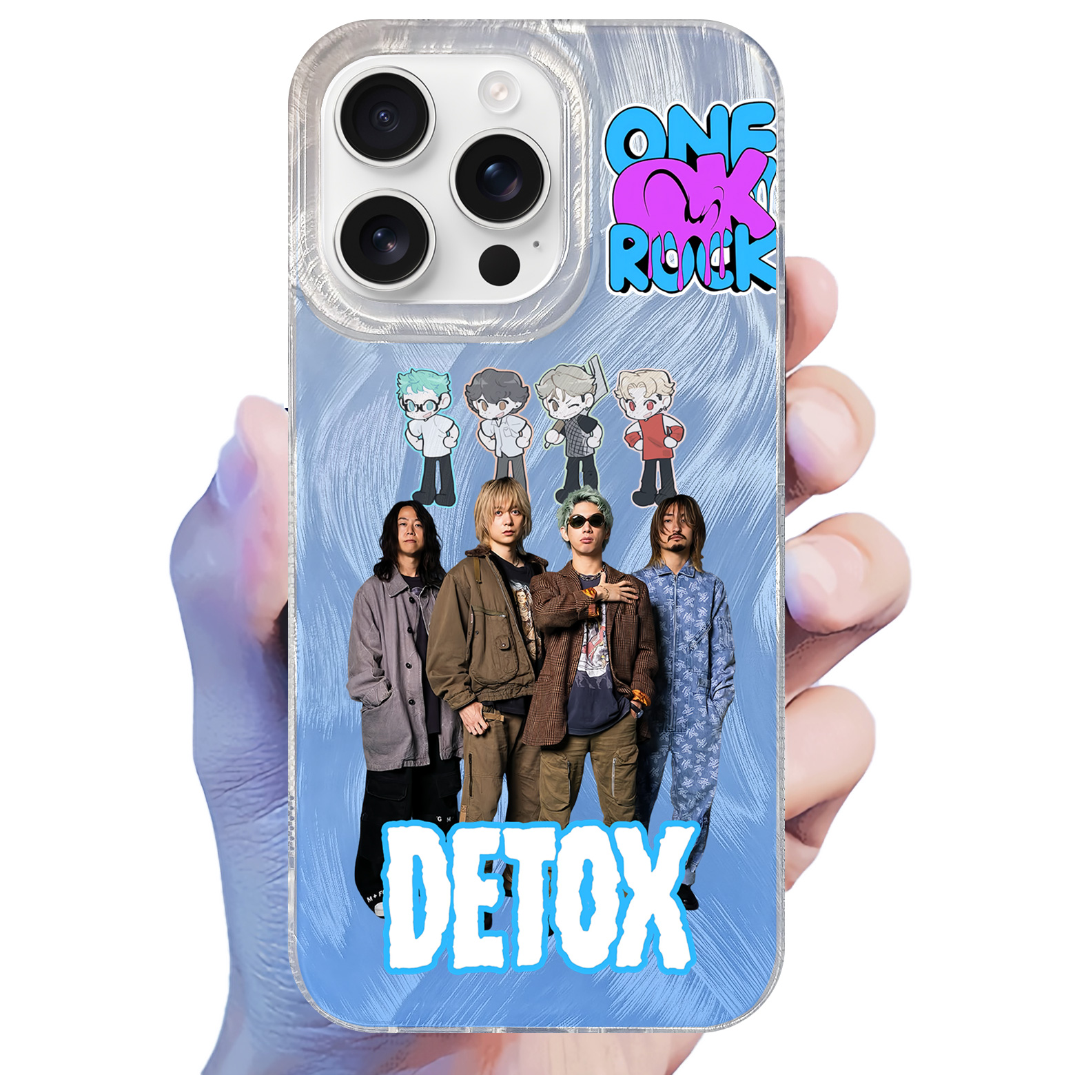 携帯充電器 ONE OK ROCK フェザーテクスチャーレーザーグラデーションスマートフォン