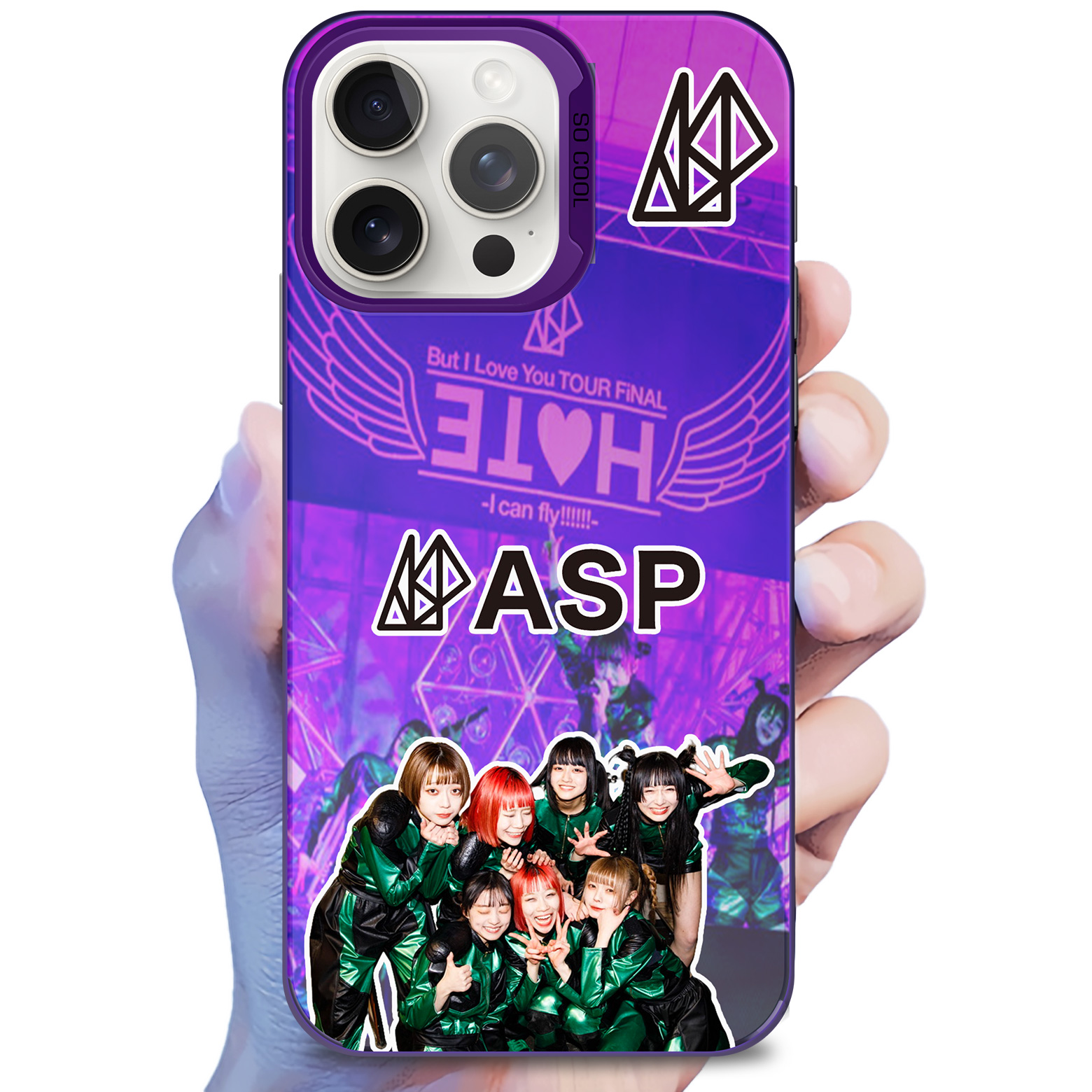 レーザーグラデーションスマートフォンケース-紫【ASP/Terminal disease of ASP】