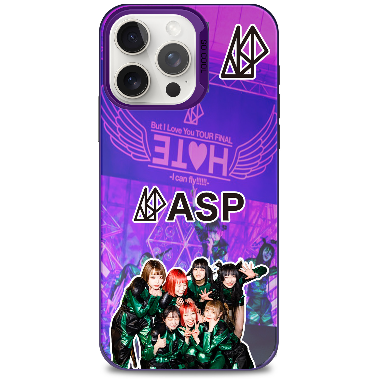 レーザーグラデーションスマートフォンケース-紫【ASP/Terminal disease of ASP】