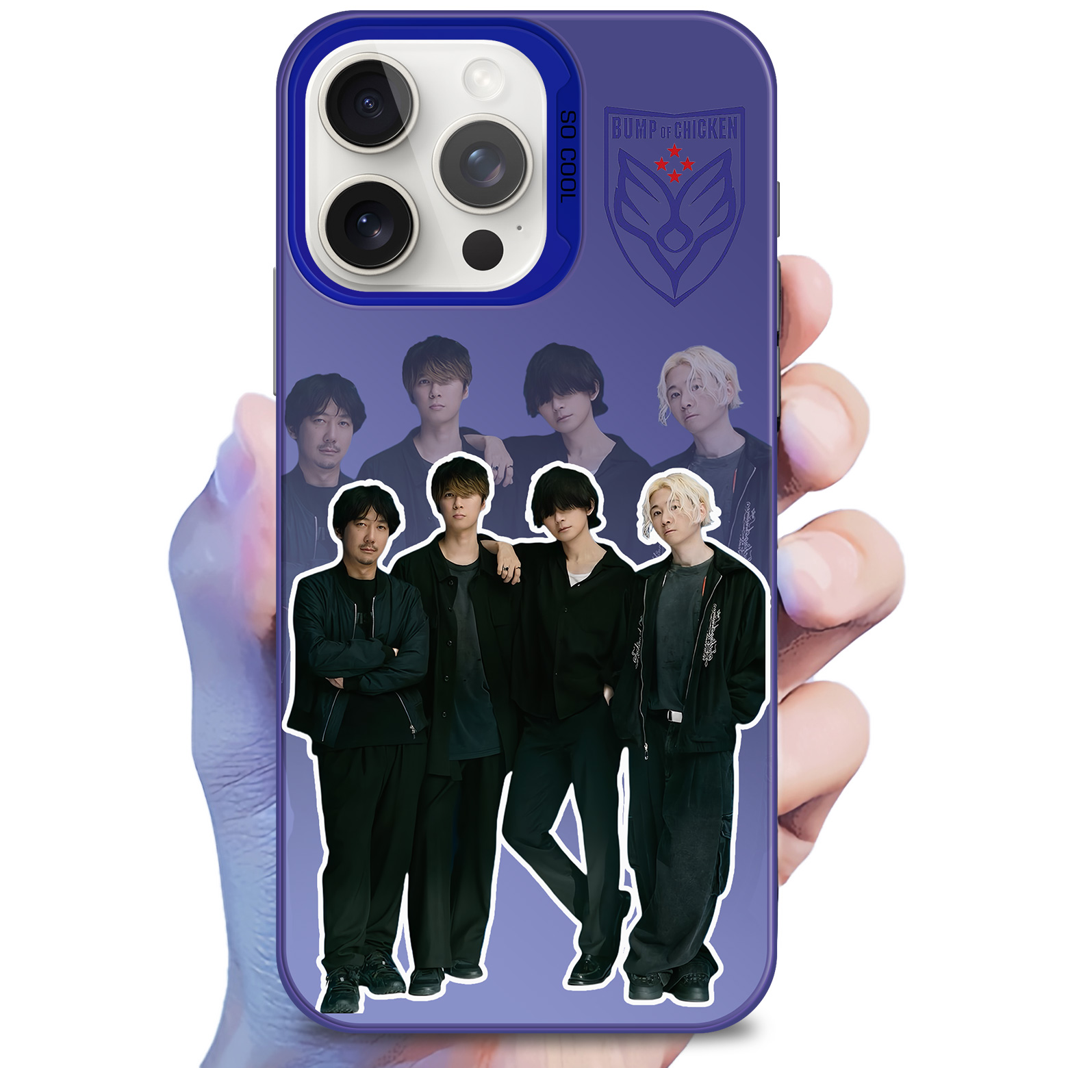 レーザーグラデーションスマートフォンケース-青【BUMP OF CHICKEN/lris】