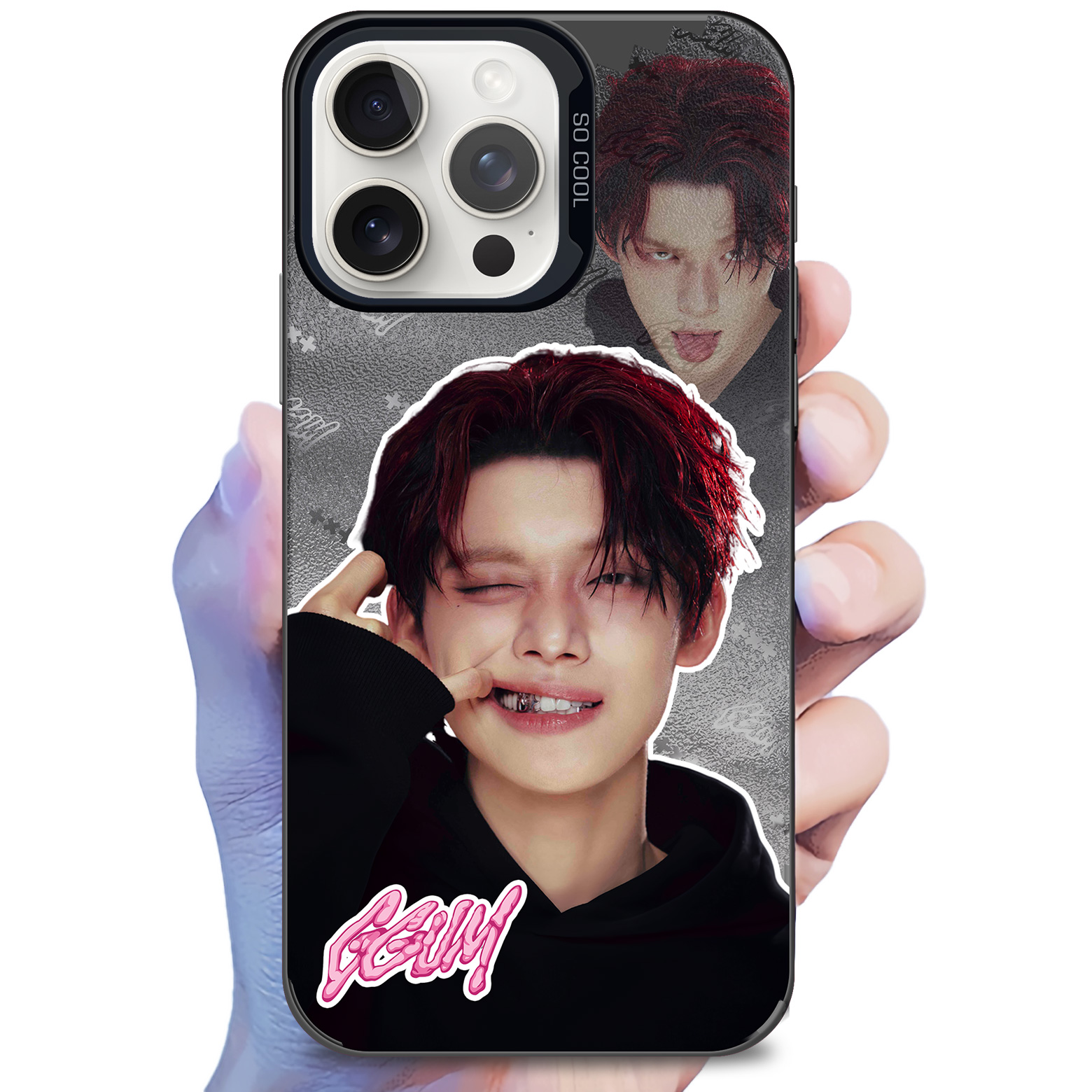 レーザーグラデーションスマートフォンケース【YEONJUN/GGUM】