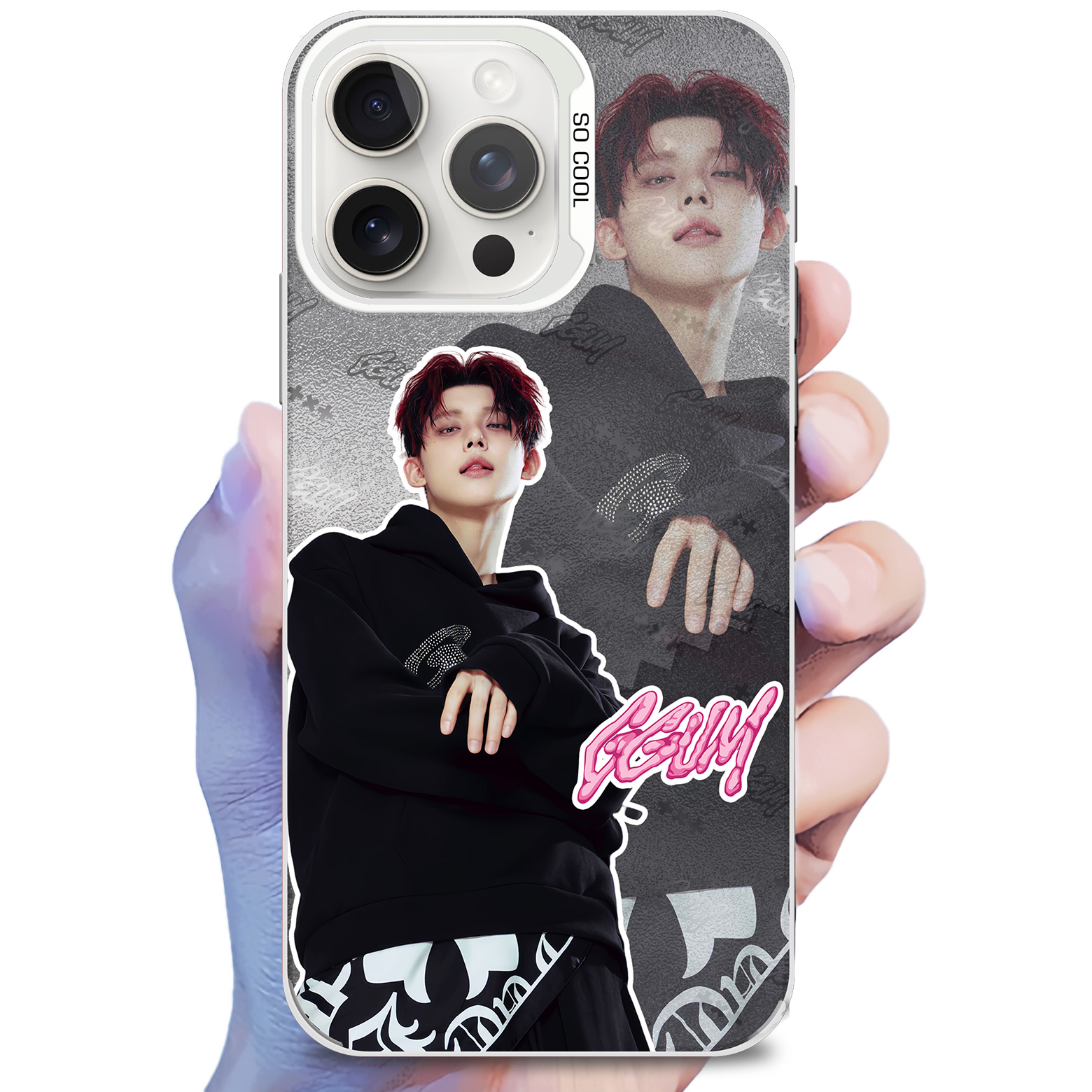 レーザーグラデーションスマートフォンケース【YEONJUN/GGUM】