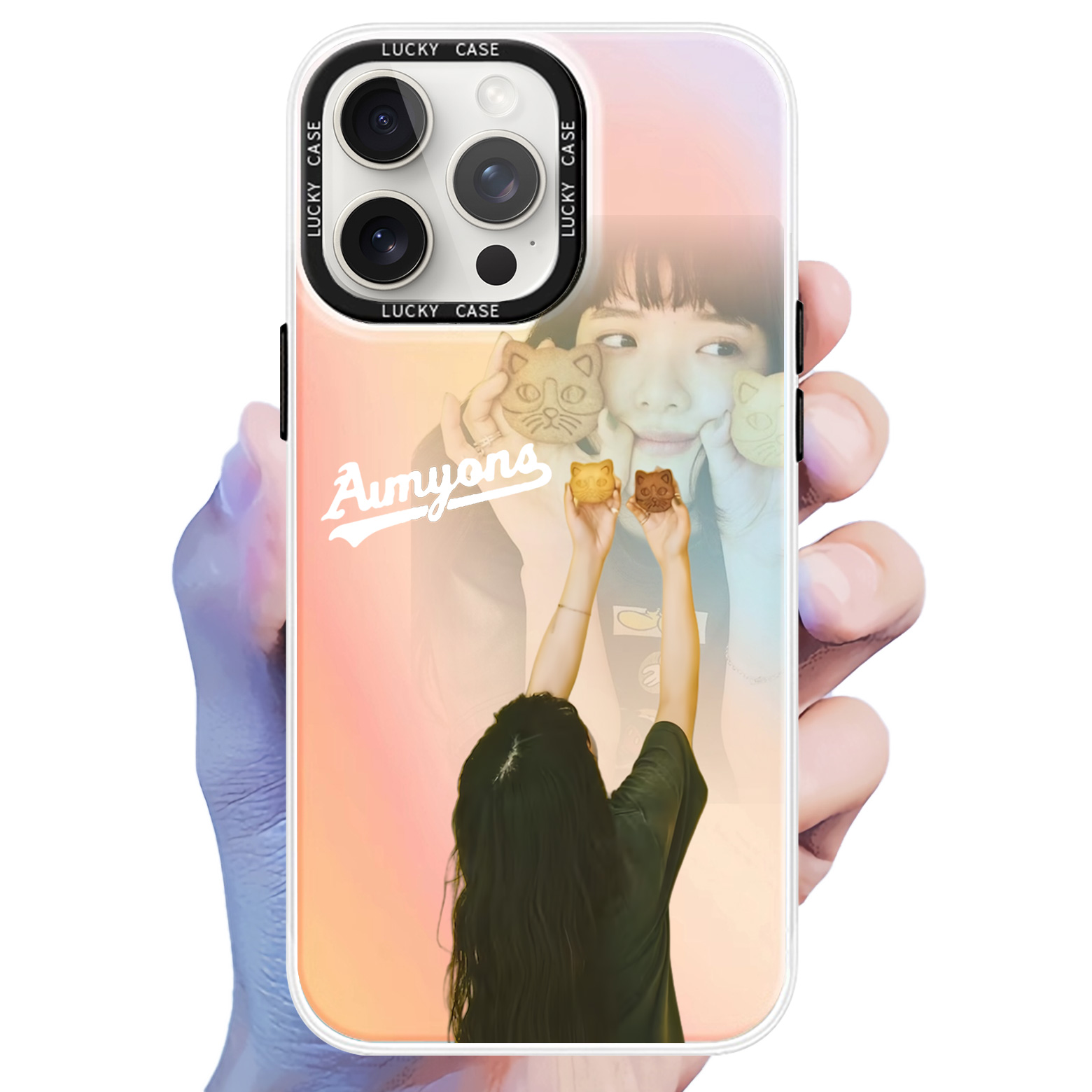 レーザーグラデーションスマートフォンケース【あいみょん/猫にジェラシ】