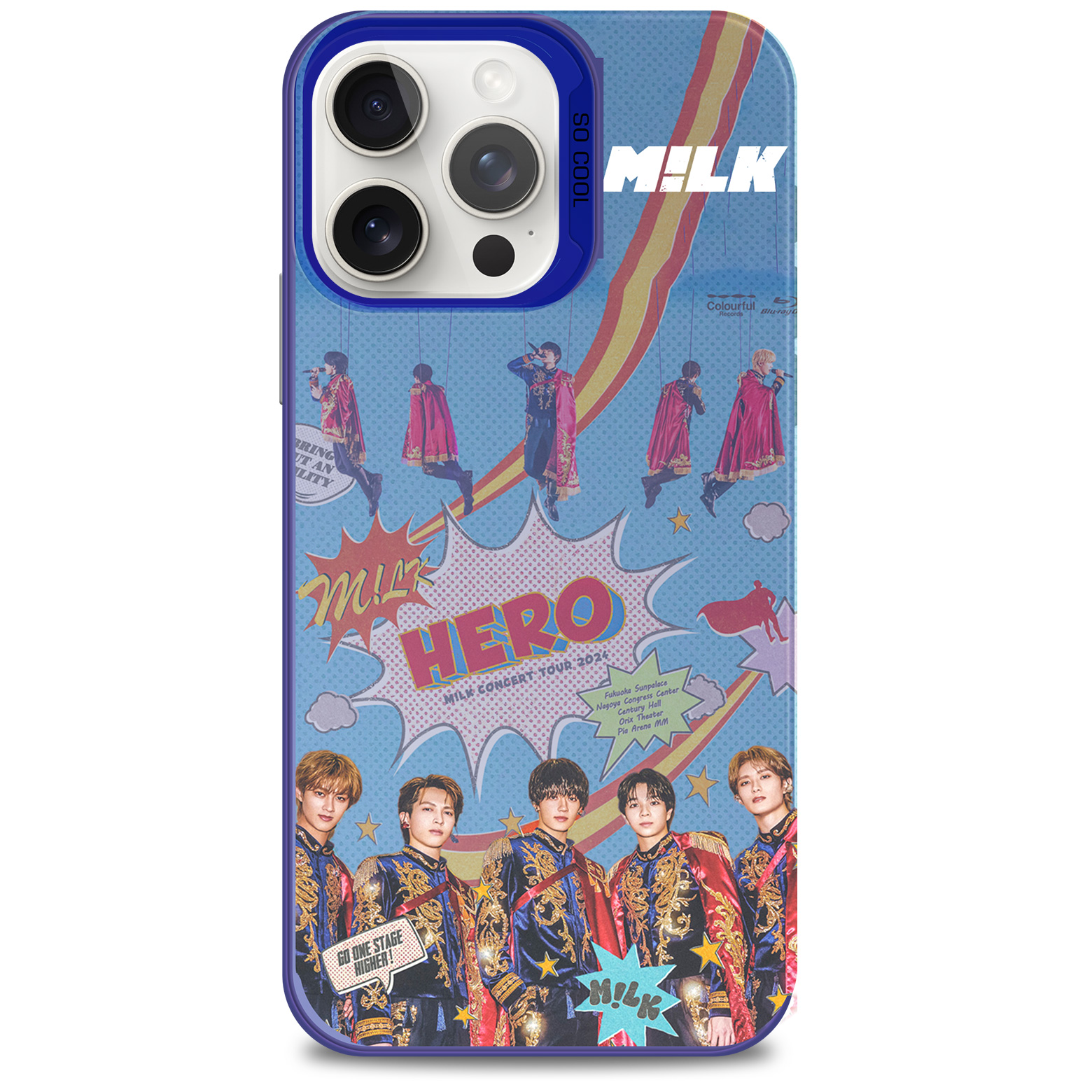 レーザーグラデーションスマートフォンケース-青【M!LK/M!X】