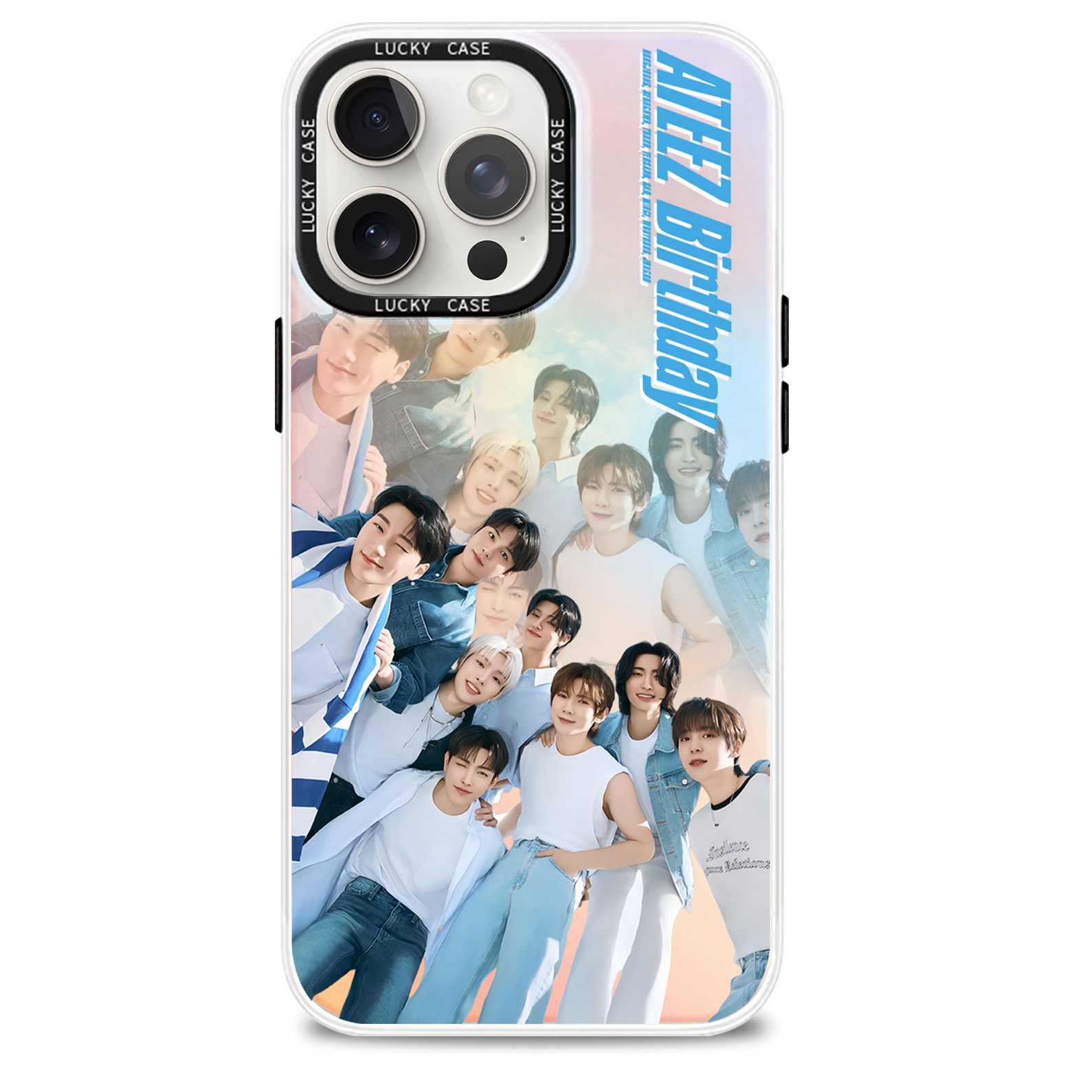 レーザーグラデーションスマートフォンケース【ATEEZ/Birthday】