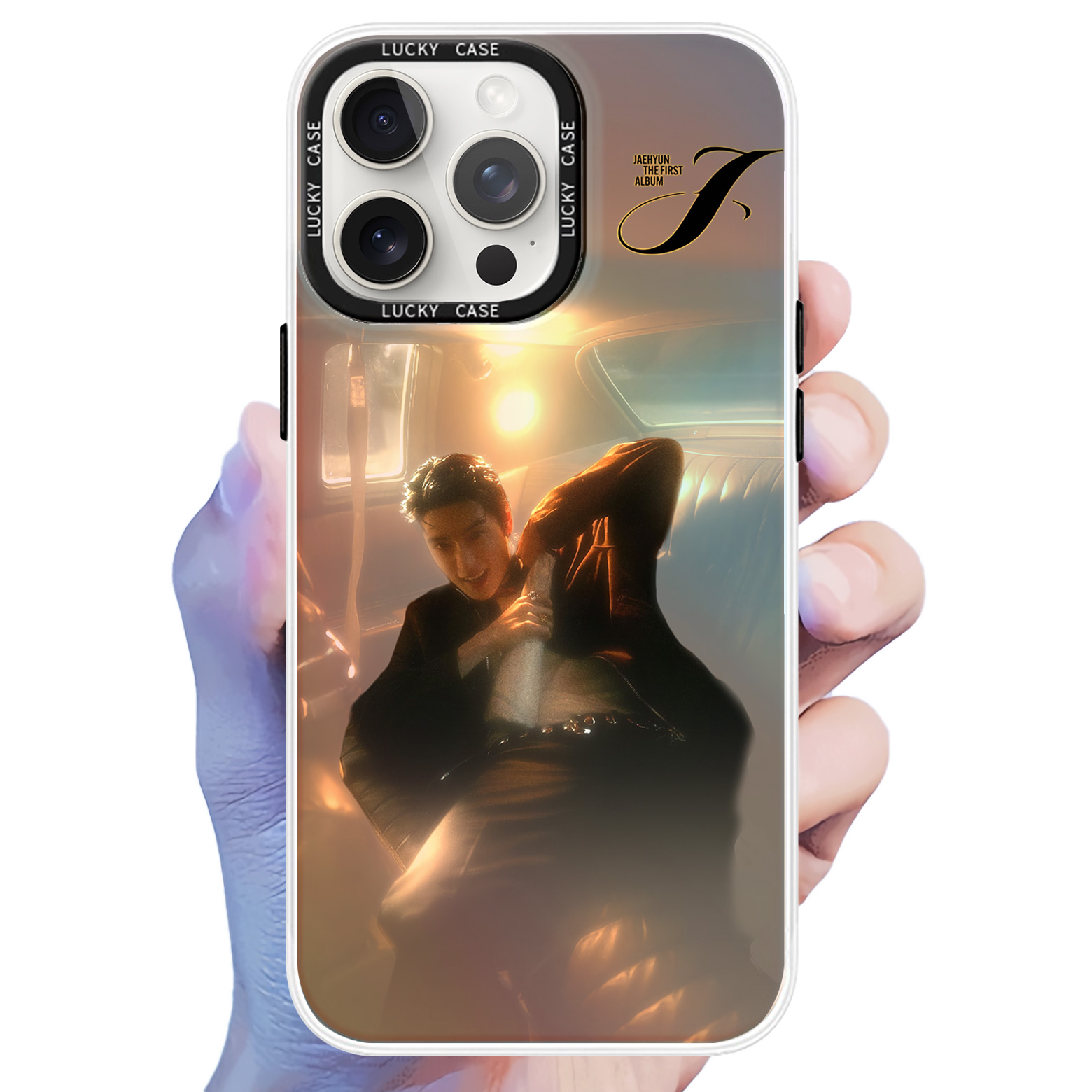 レーザーグラデーションスマートフォンケース【JAEHYUN/J】
