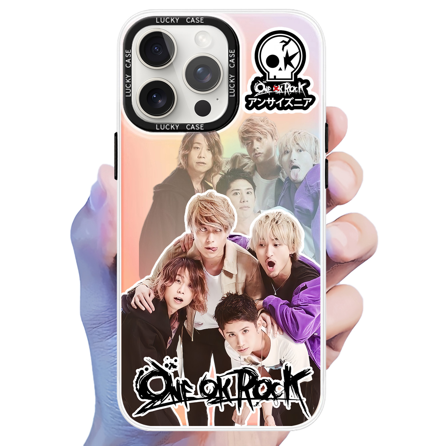 レーザーグラデーションスマートフォンケース【ONE OK ROCK】2種類