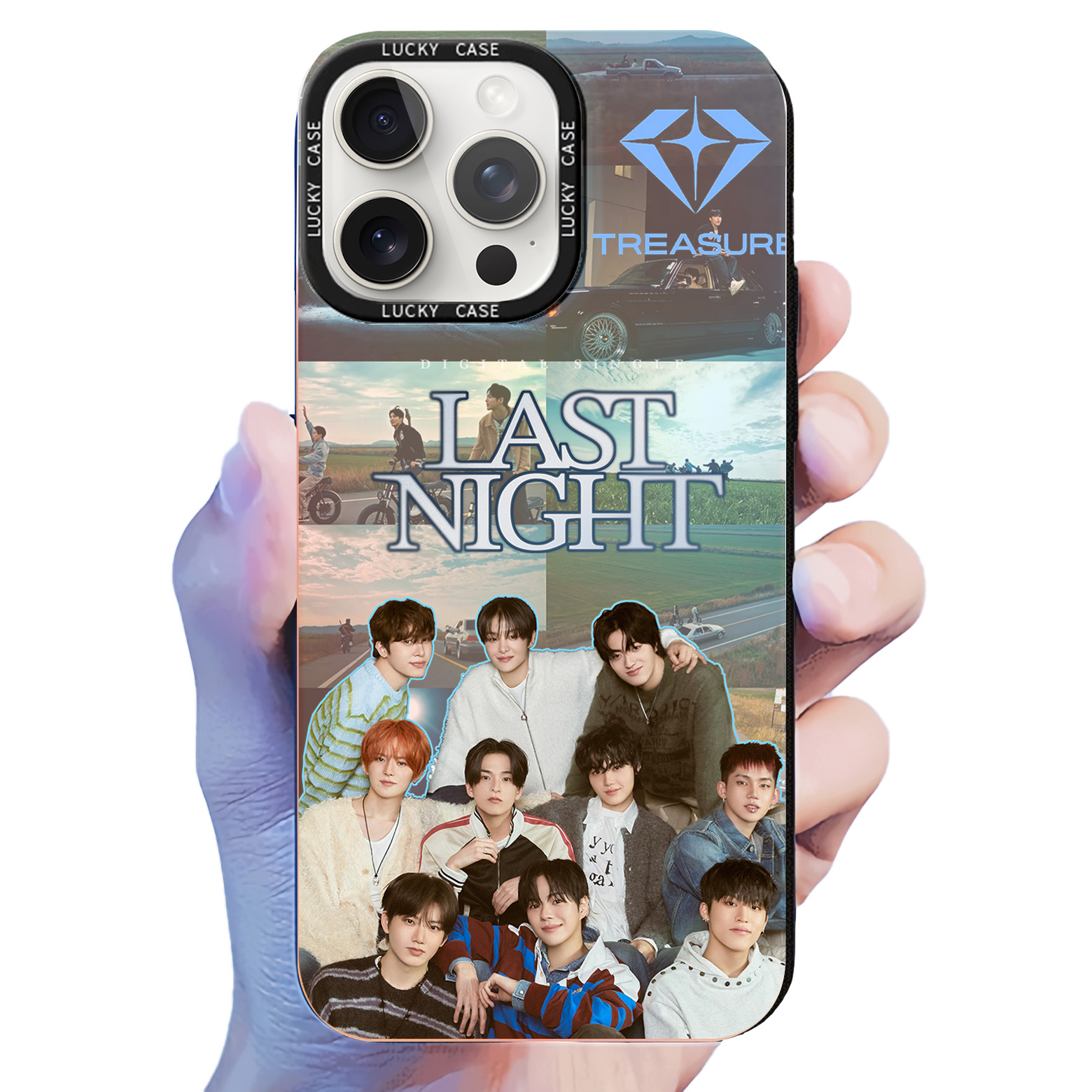 レーザーグラデーションスマートフォンケース【TREASURE/LAST NIGHT】