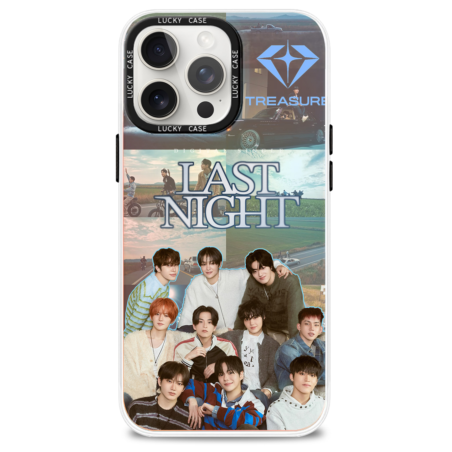 レーザーグラデーションスマートフォンケース【TREASURE/LAST NIGHT】