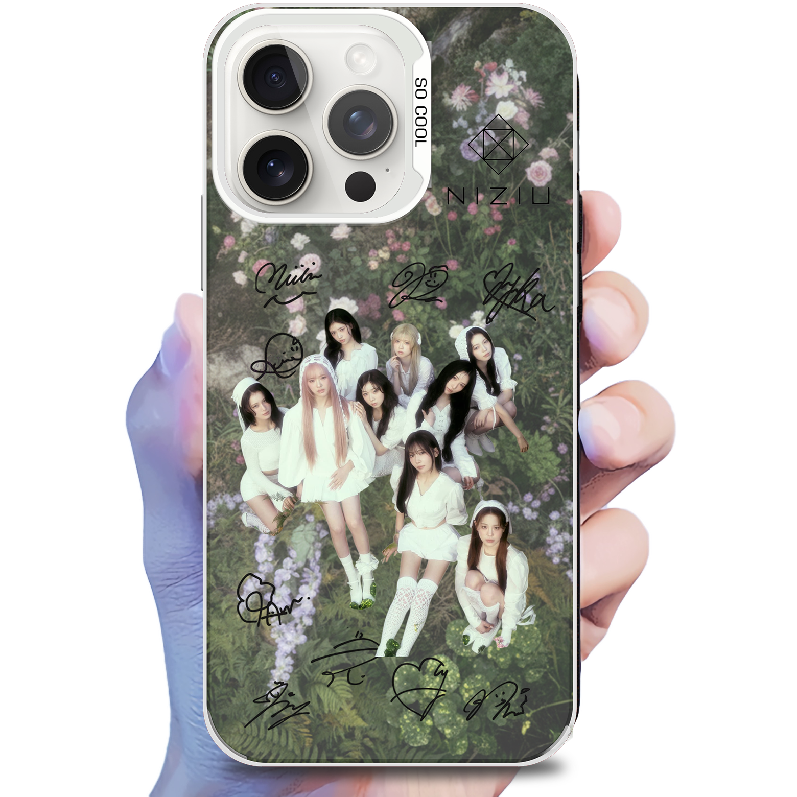 ミラースマホケース-銀【NiziU/♡Emotion】