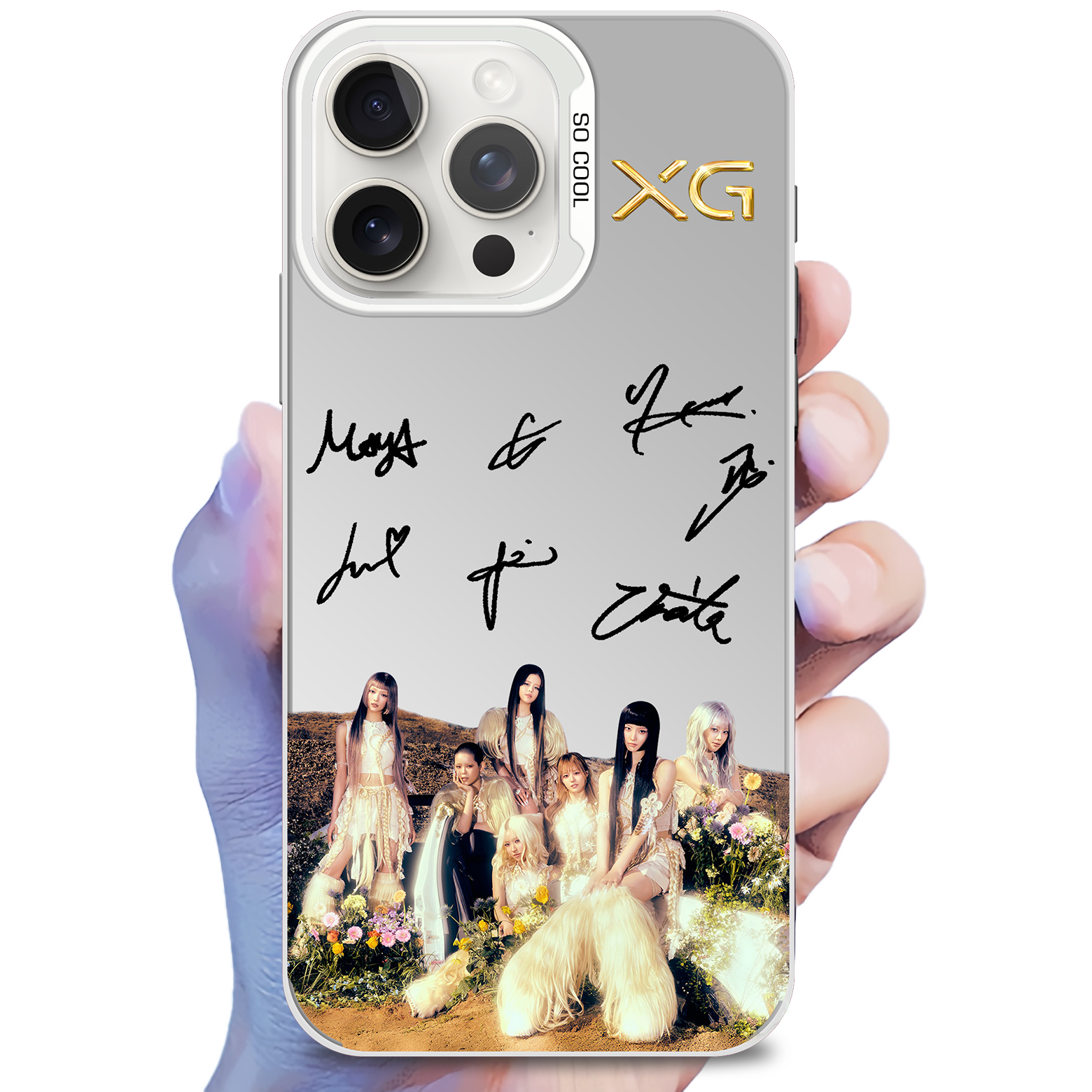 ミラースマホケース-銀【XG/GALA】