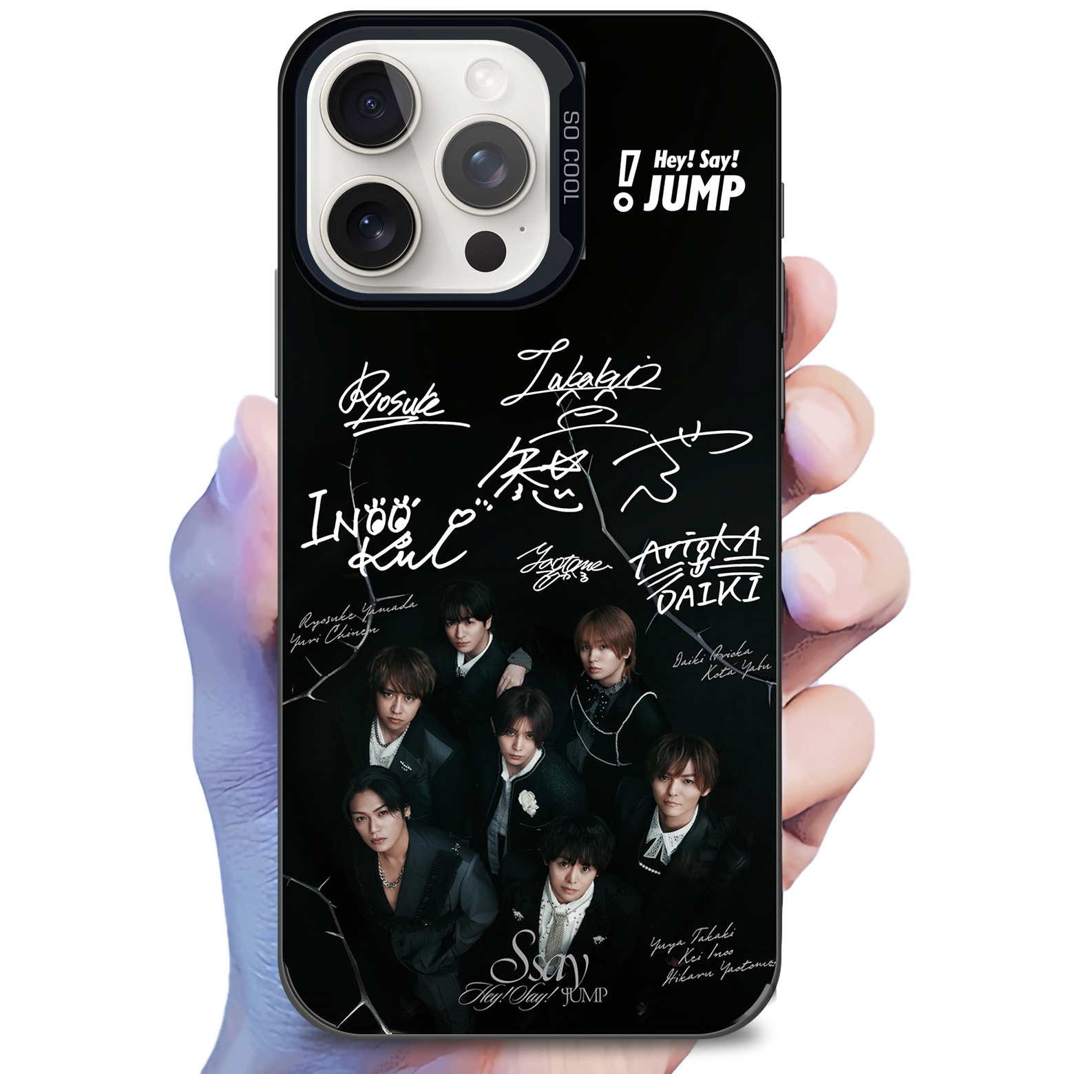 ミラースマホケース-黒【Hey!Say!Jump】