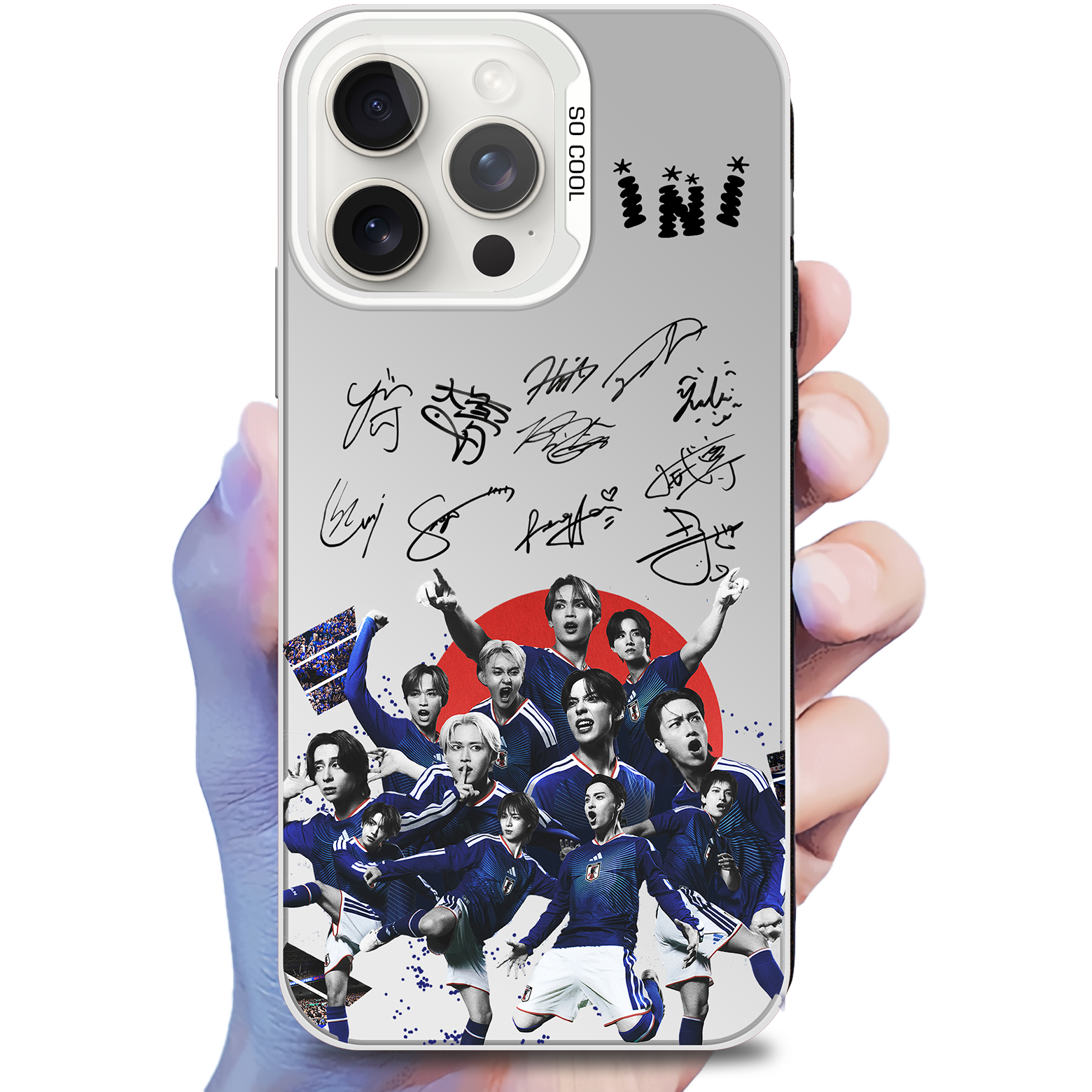 レーザーグラデーションスマートフォンケース-銀【INI/THE WINTER MAGIC】-A