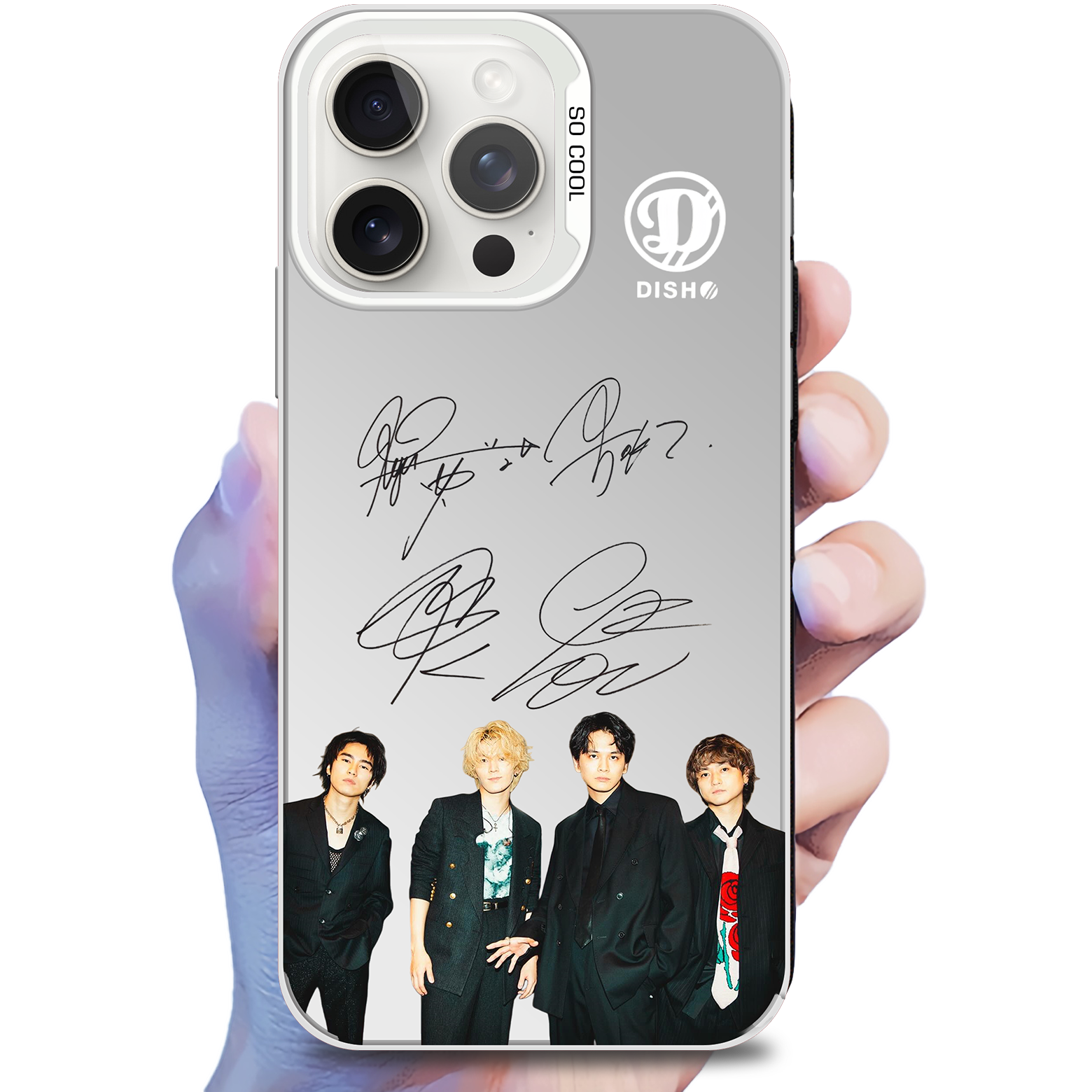 ミラースマホケース-銀【Dish//】