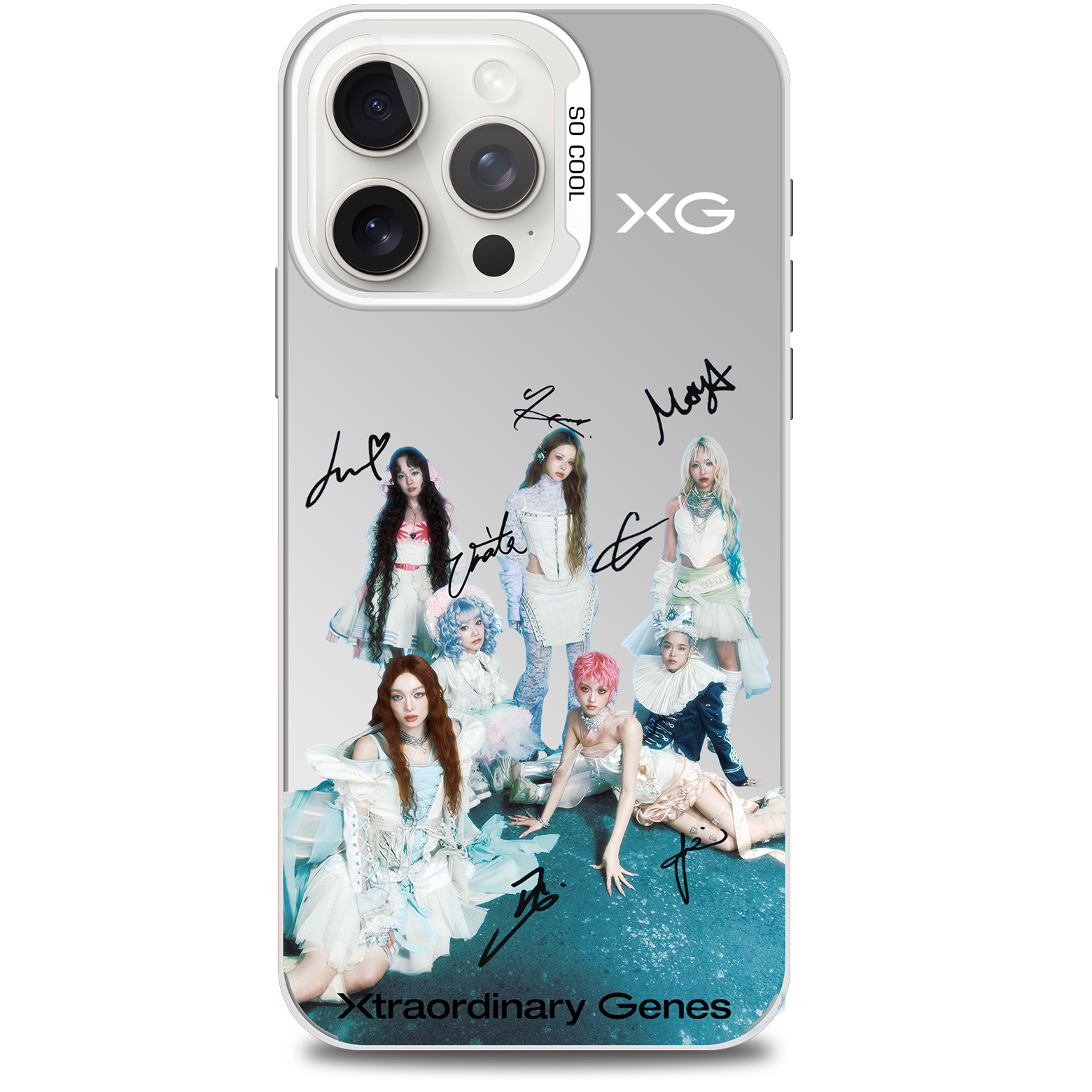 ミラースマホケース-白【XG/THE CORE】