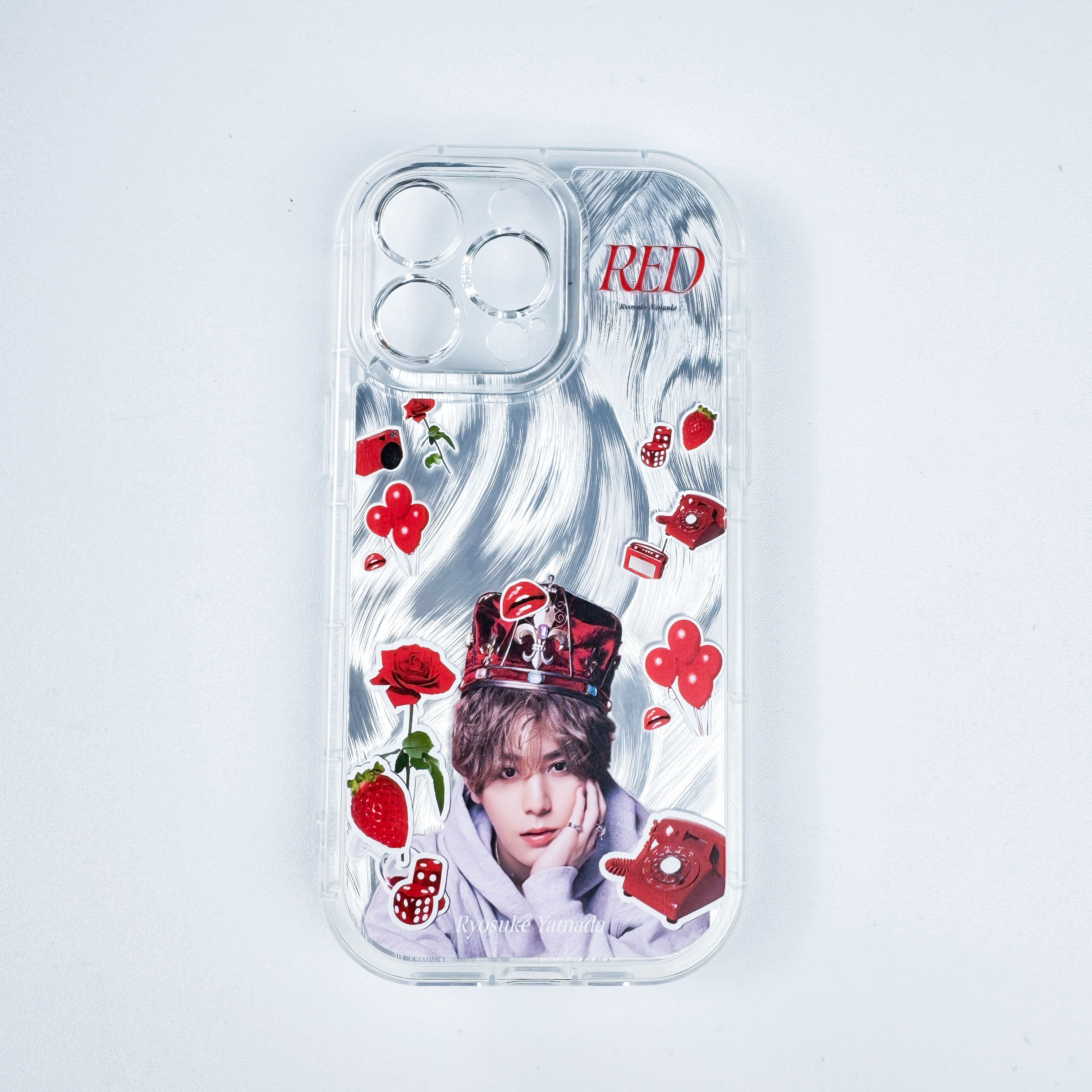 フェザーテクスチャーレーザーグラデーションスマートフォンケース【山田涼介Ryosuke Yamada/Hey!Say!Jump】-YITOTO™推し活がもっと楽しくなる