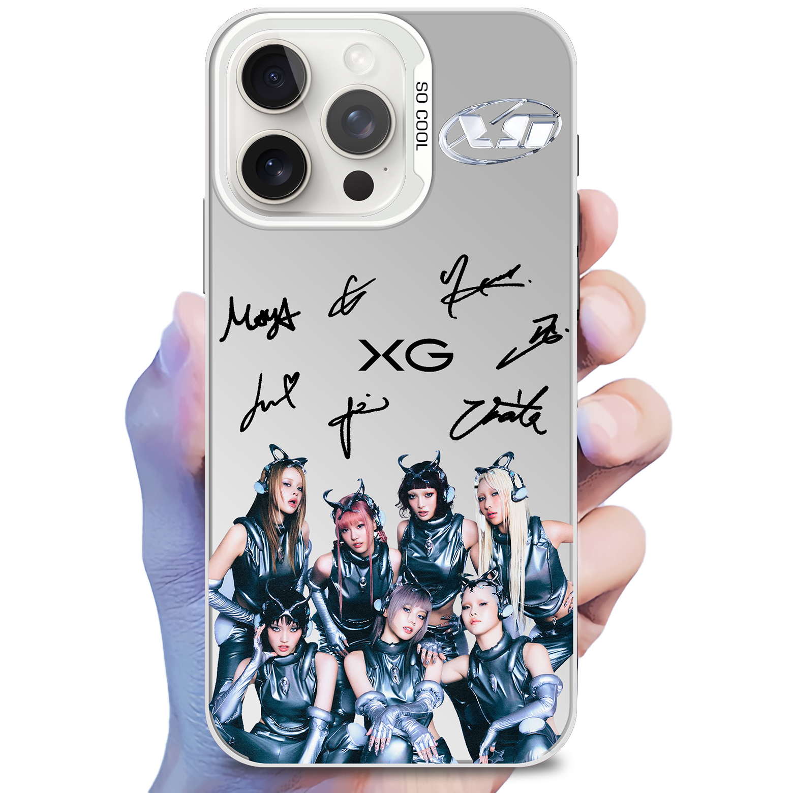 ミラースマホケース-銀【XG/GALA】-B