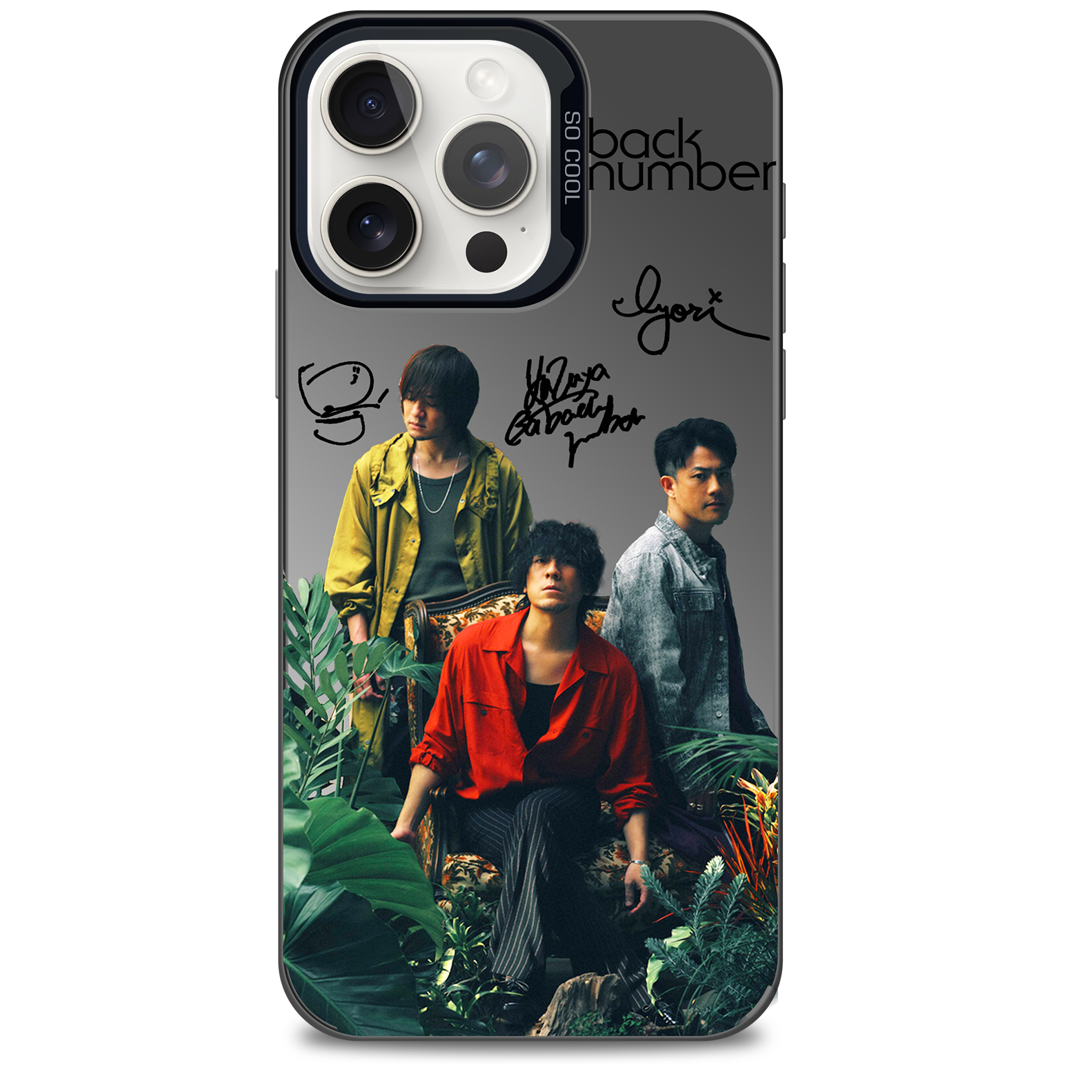 レーザーグラデーションスマートフォンケース-黒【back number/幕が上がる】