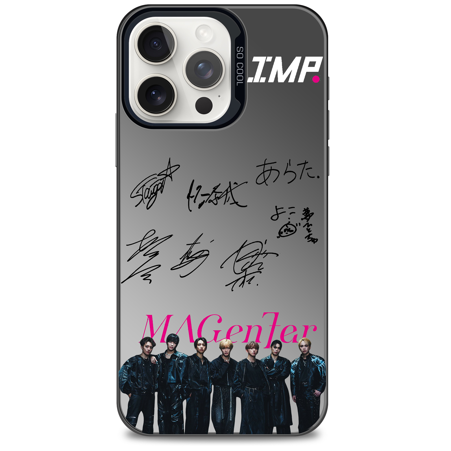 ミラースマホケース-黒【IMP./MAGenter】