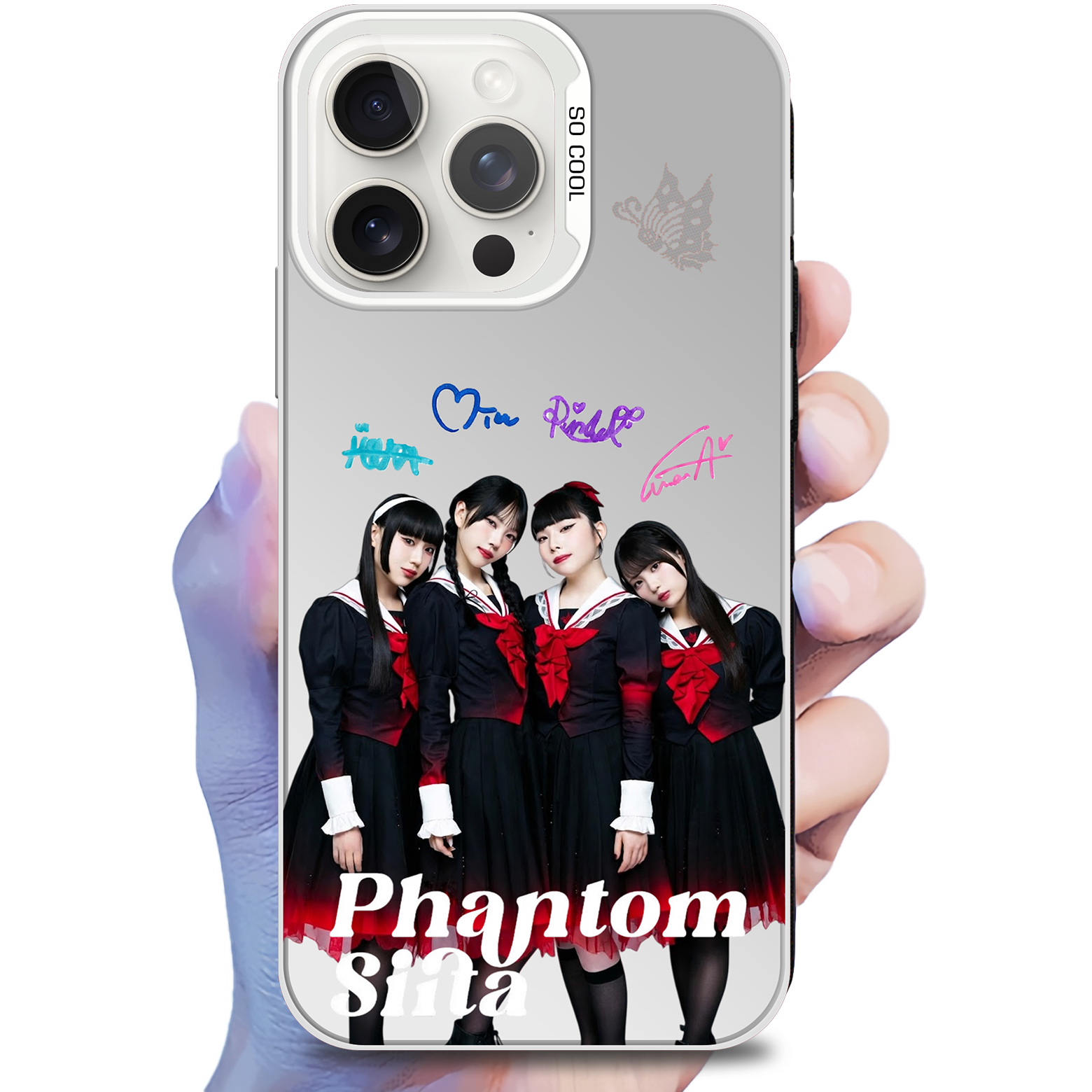 ミラースマホケース-銀【ファントムシータPhantom Siita】-B