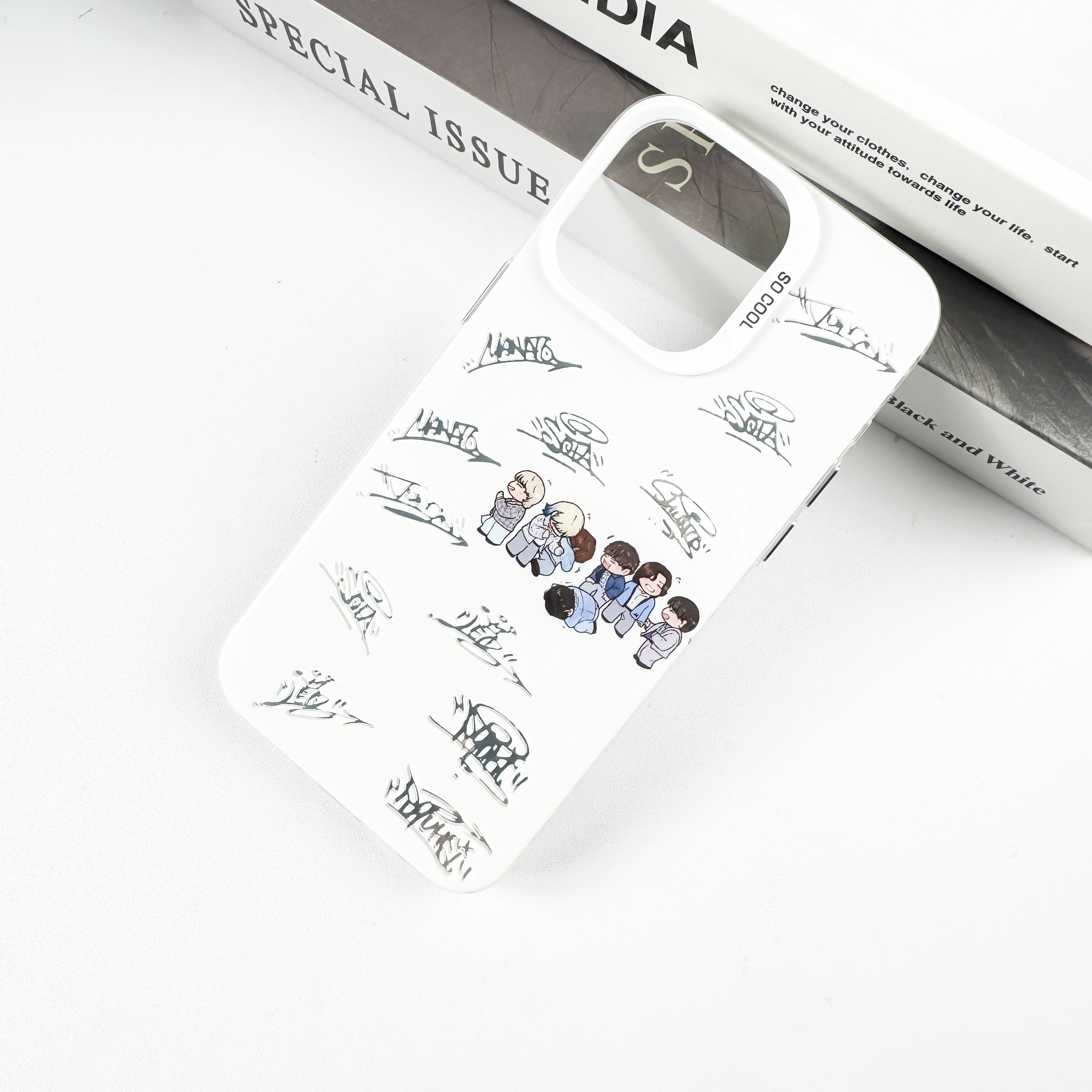 レーザーグラデーションスマートフォンケース-銀【BE:FIRST/空】-YITOTO™推し活がもっと楽しくなる