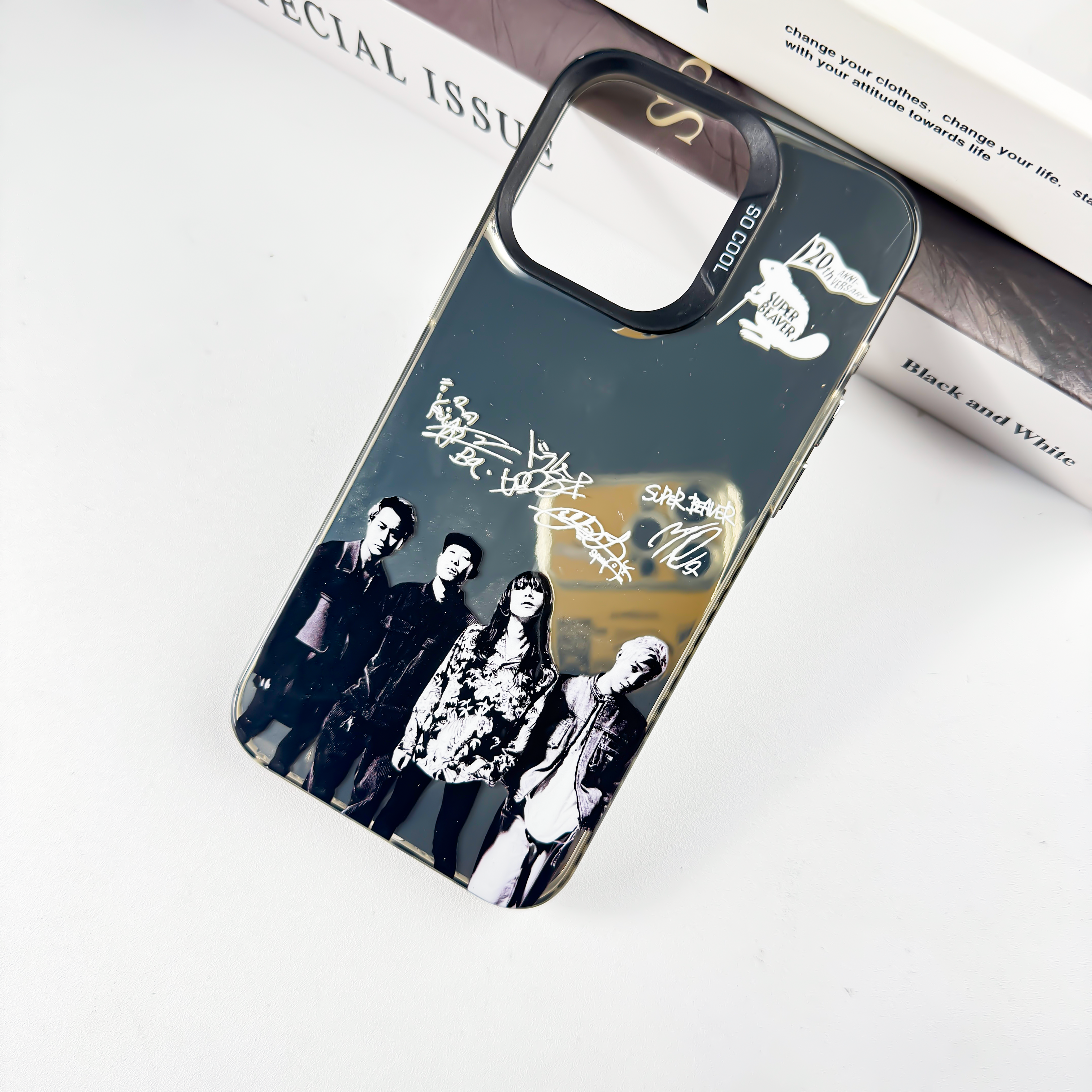 レーザーグラデーションスマートフォンケース-銀【Super Beaver/主人公】-YITOTO™推し活がもっと楽しくなる