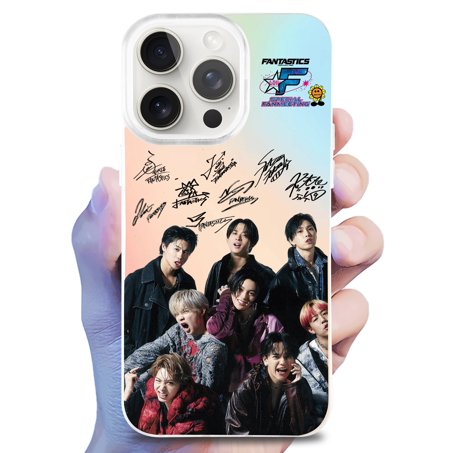 レーザーグラデーションスマートフォンケース【FANTASTICS/Cosmic Resonance】-YITOTO™推し活がもっと楽しくなる