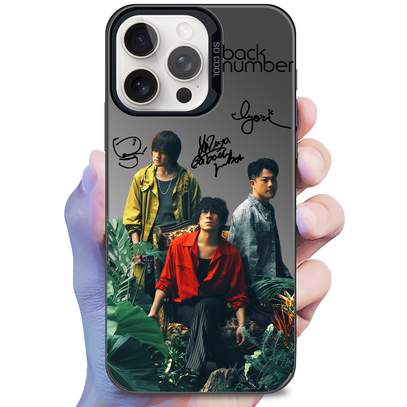 レーザーグラデーションスマートフォンケース-黒【back number/幕が上がる】