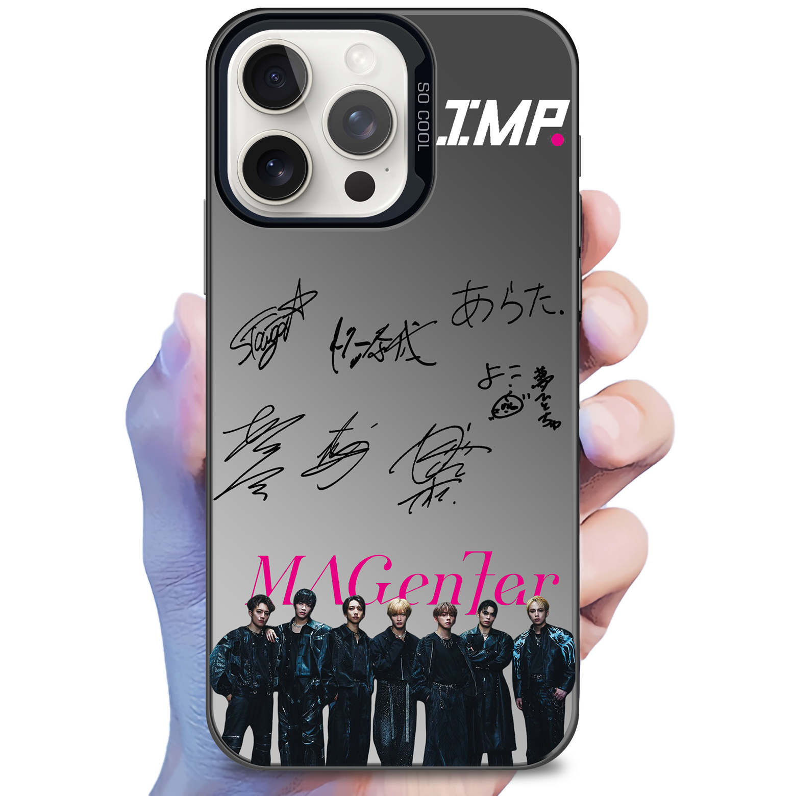 ミラースマホケース-黒【IMP./MAGenter】