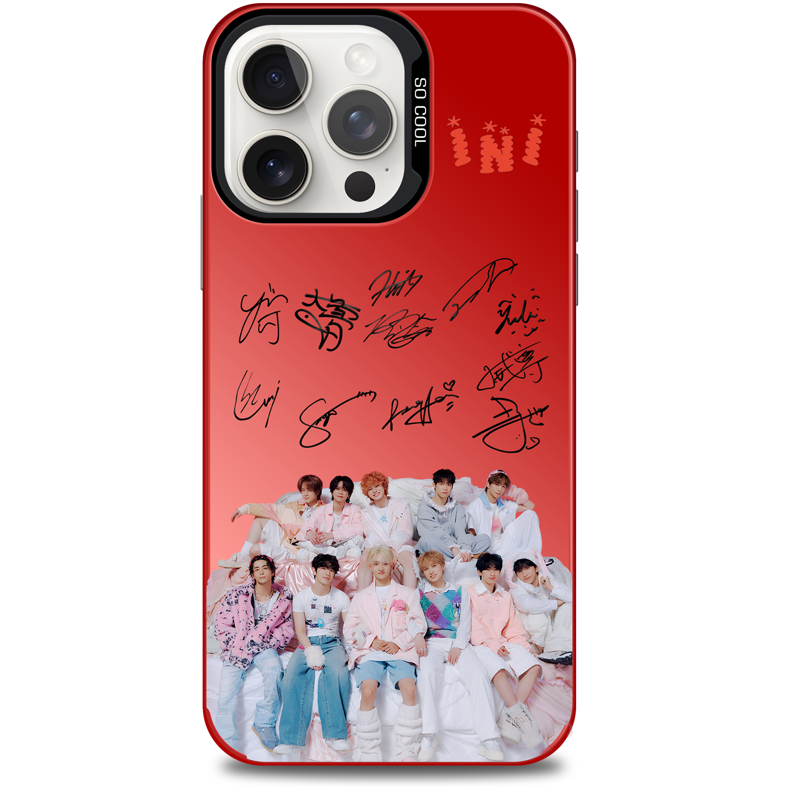 レーザーグラデーションスマートフォンケース-赤【INI/THE WINTER MAGIC】