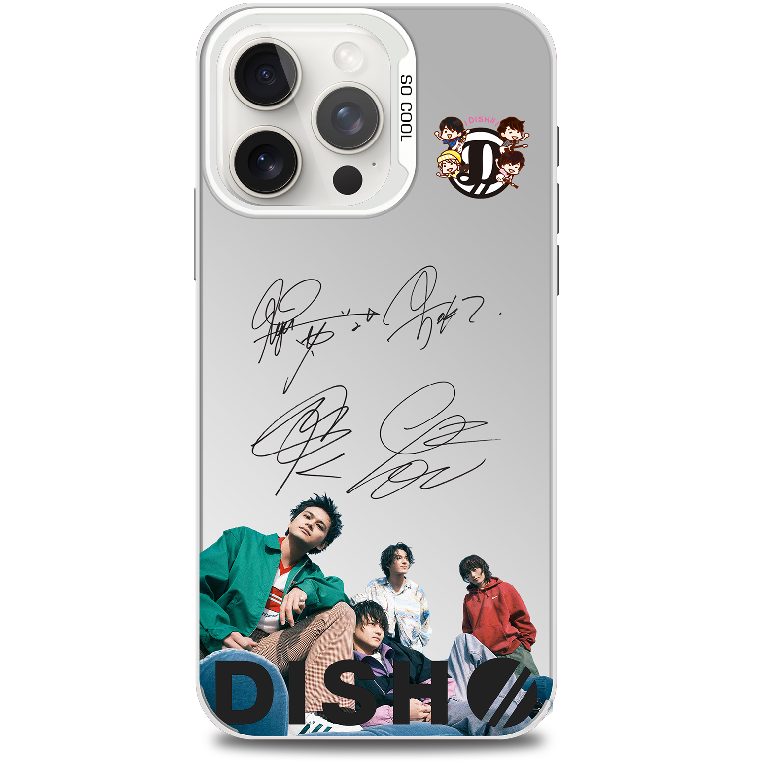 ミラースマホケース-銀【Dish///群青飛行】