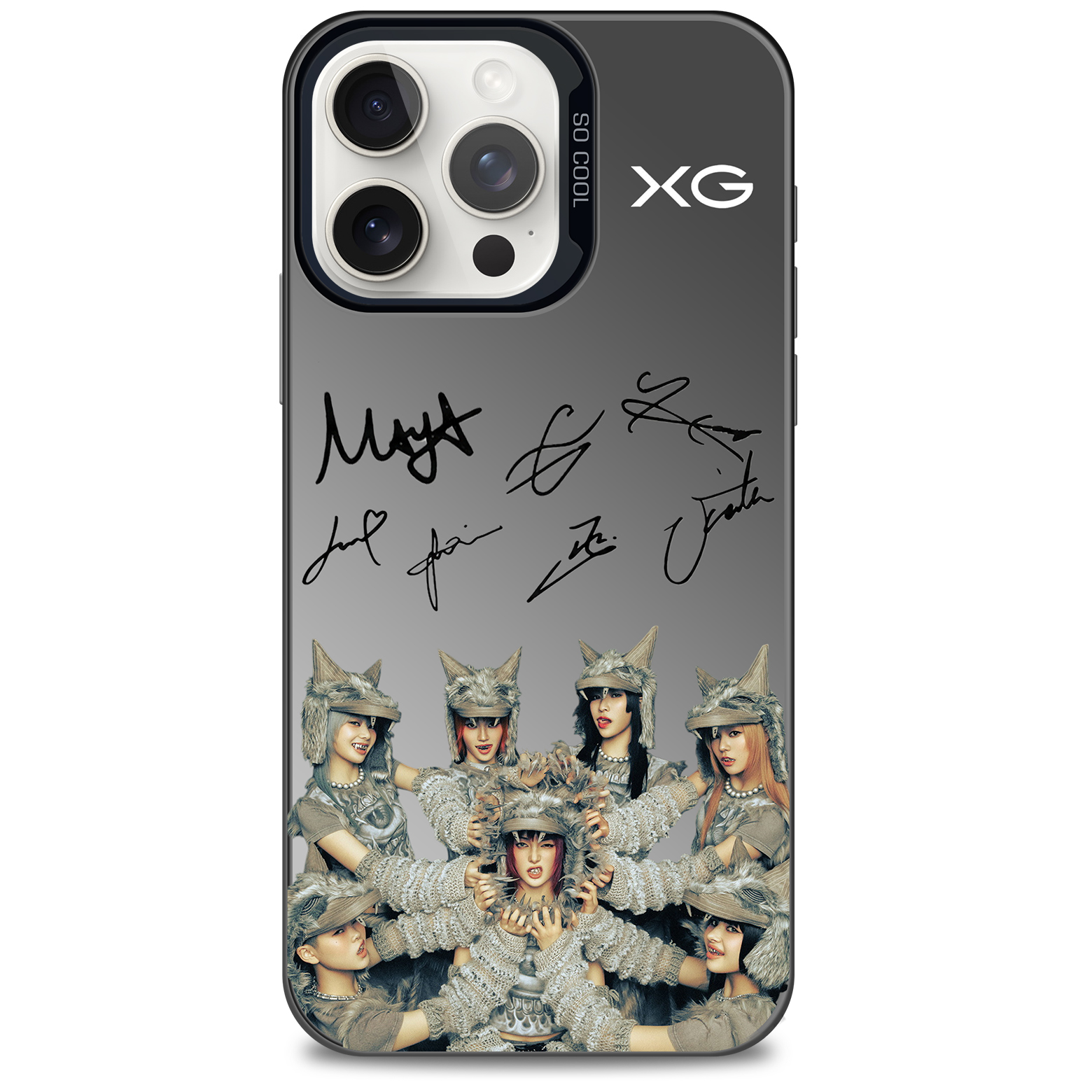 ミラースマホケース-黒【XG】