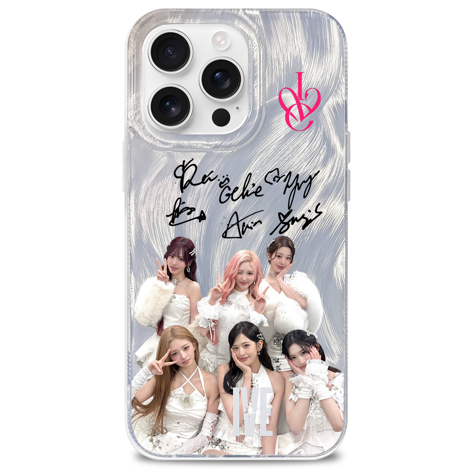 フェザーテクスチャーレーザーグラデーションスマートフォンケース【IVE/BANG BANG】