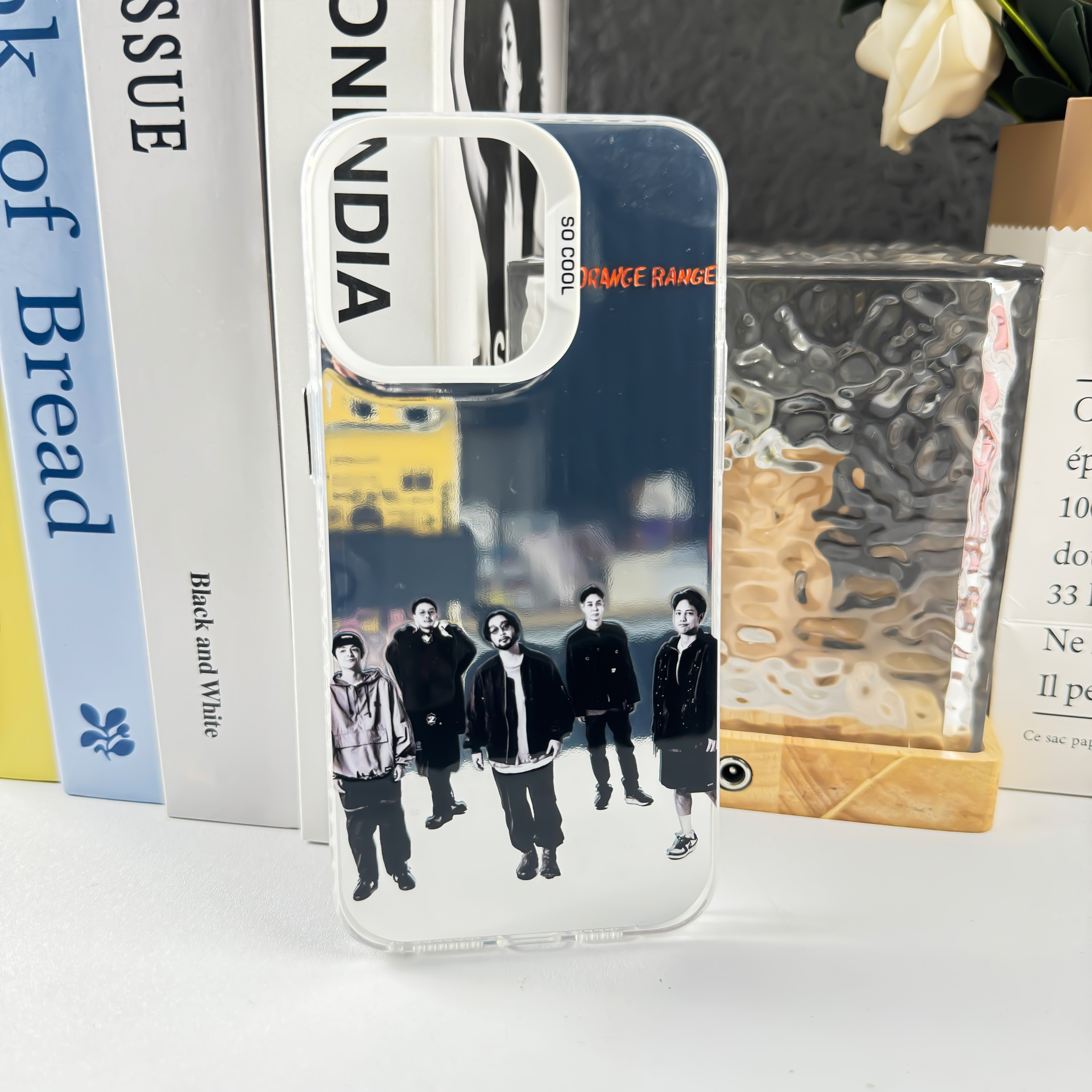 レーザーグラデーションスマートフォンケース-銀【ORANGE RANGE/イケナイ太陽】-YITOTO™推し活がもっと楽しくなる