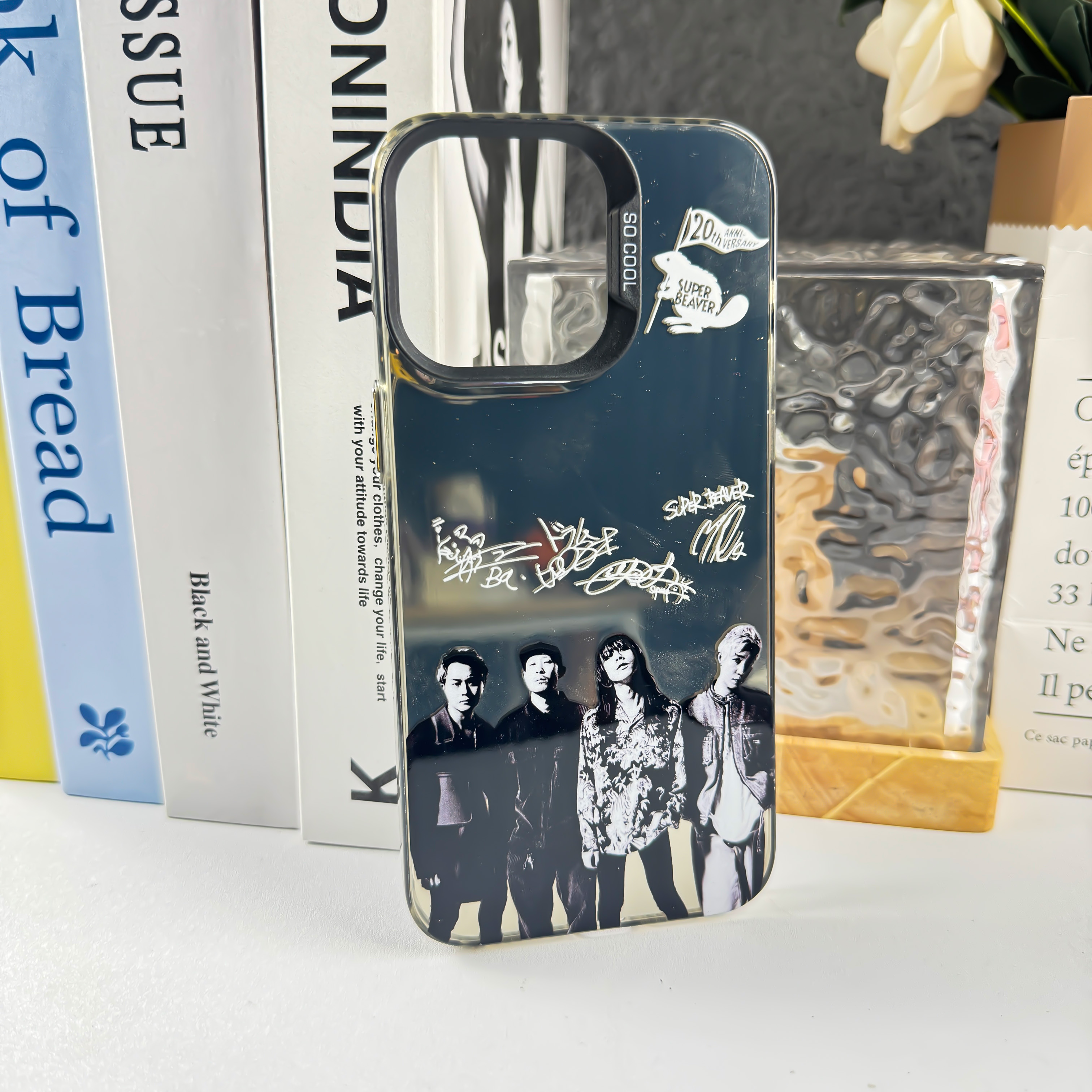 レーザーグラデーションスマートフォンケース-銀【Super Beaver/主人公】-YITOTO™推し活がもっと楽しくなる