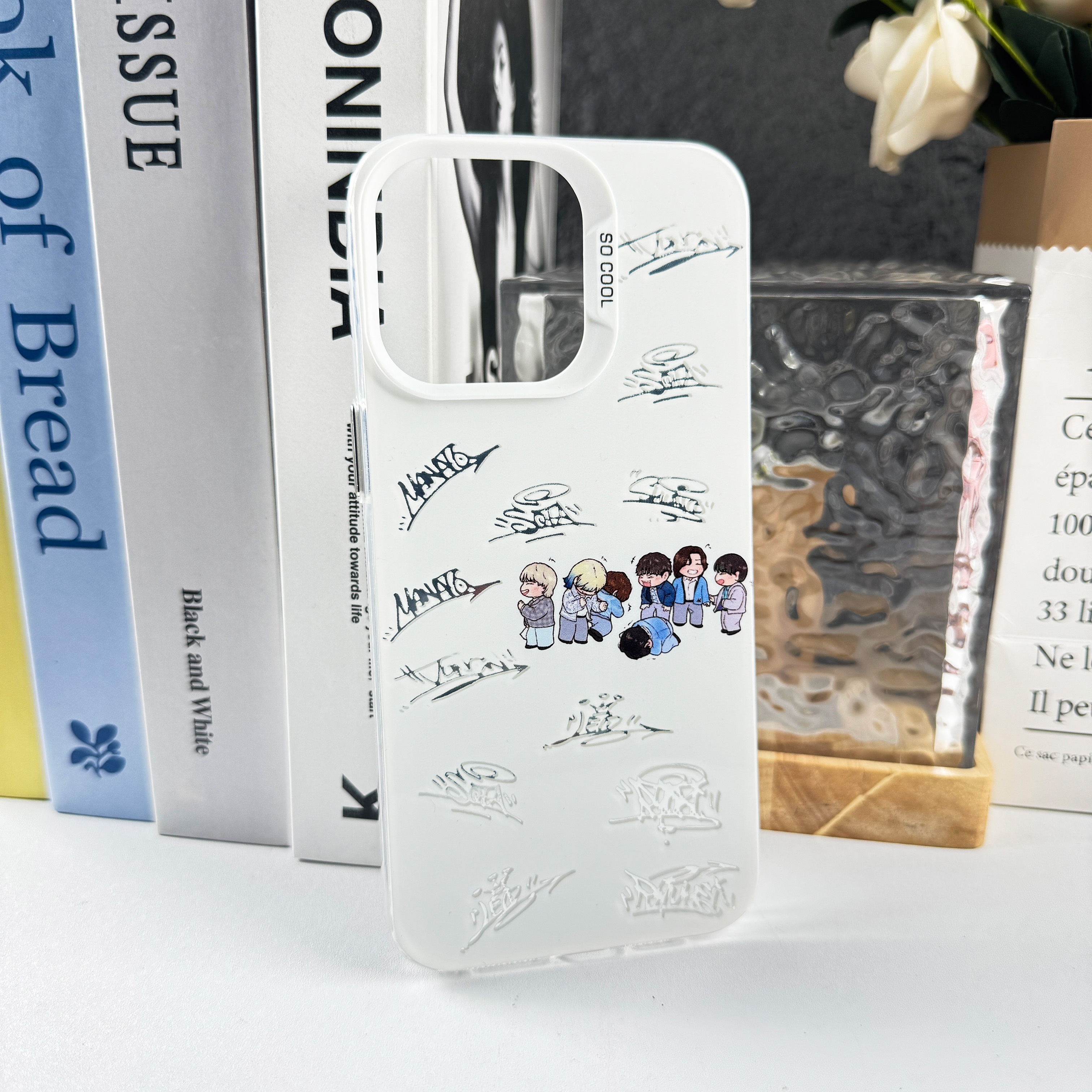 レーザーグラデーションスマートフォンケース-銀【BE:FIRST/空】-YITOTO™推し活がもっと楽しくなる