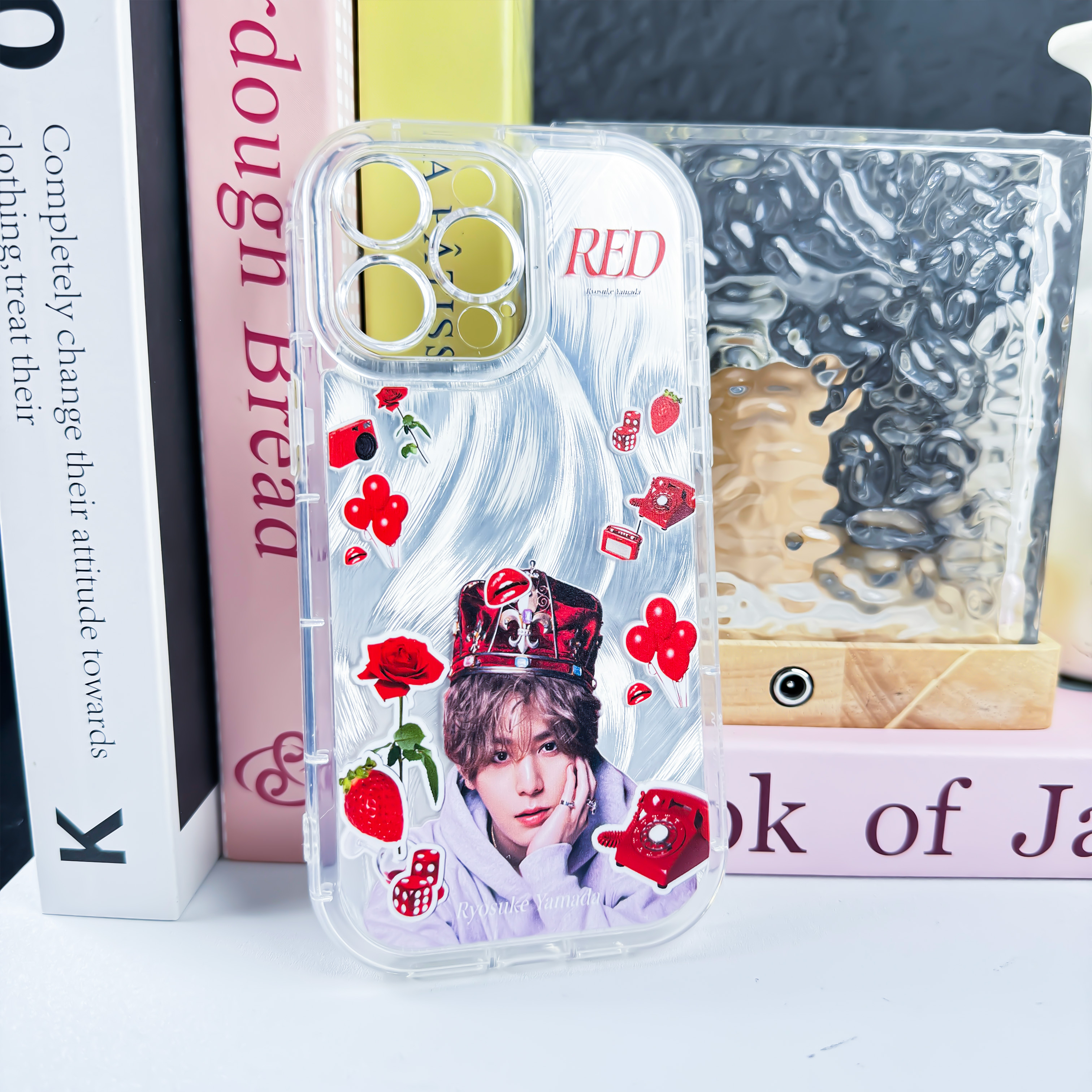 フェザーテクスチャーレーザーグラデーションスマートフォンケース【山田涼介Ryosuke Yamada/Hey!Say!Jump】-YITOTO™推し活がもっと楽しくなる