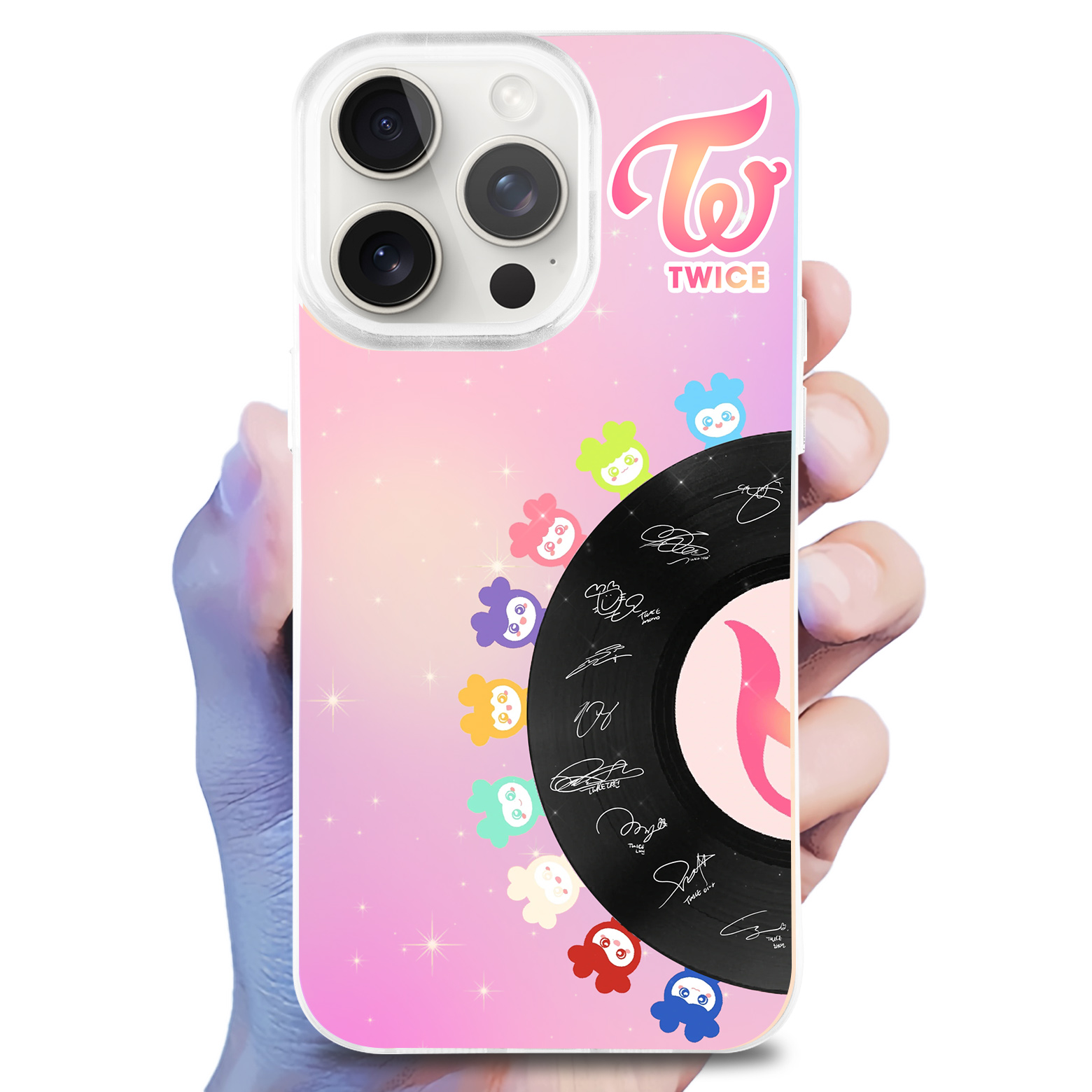 レーザーグラデーションスマートフォンケース【TWICE/LOVELY】
